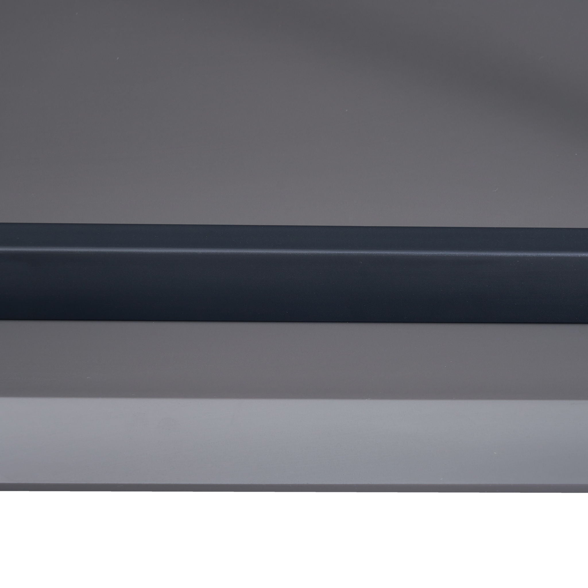 Modern Sintered Stone Dining Table Glossy Rock Surface Family Dining Table For 8 People With Sturdy Metal Legs Contemporary Kitchen Restaurant Furniture - Black / Gray