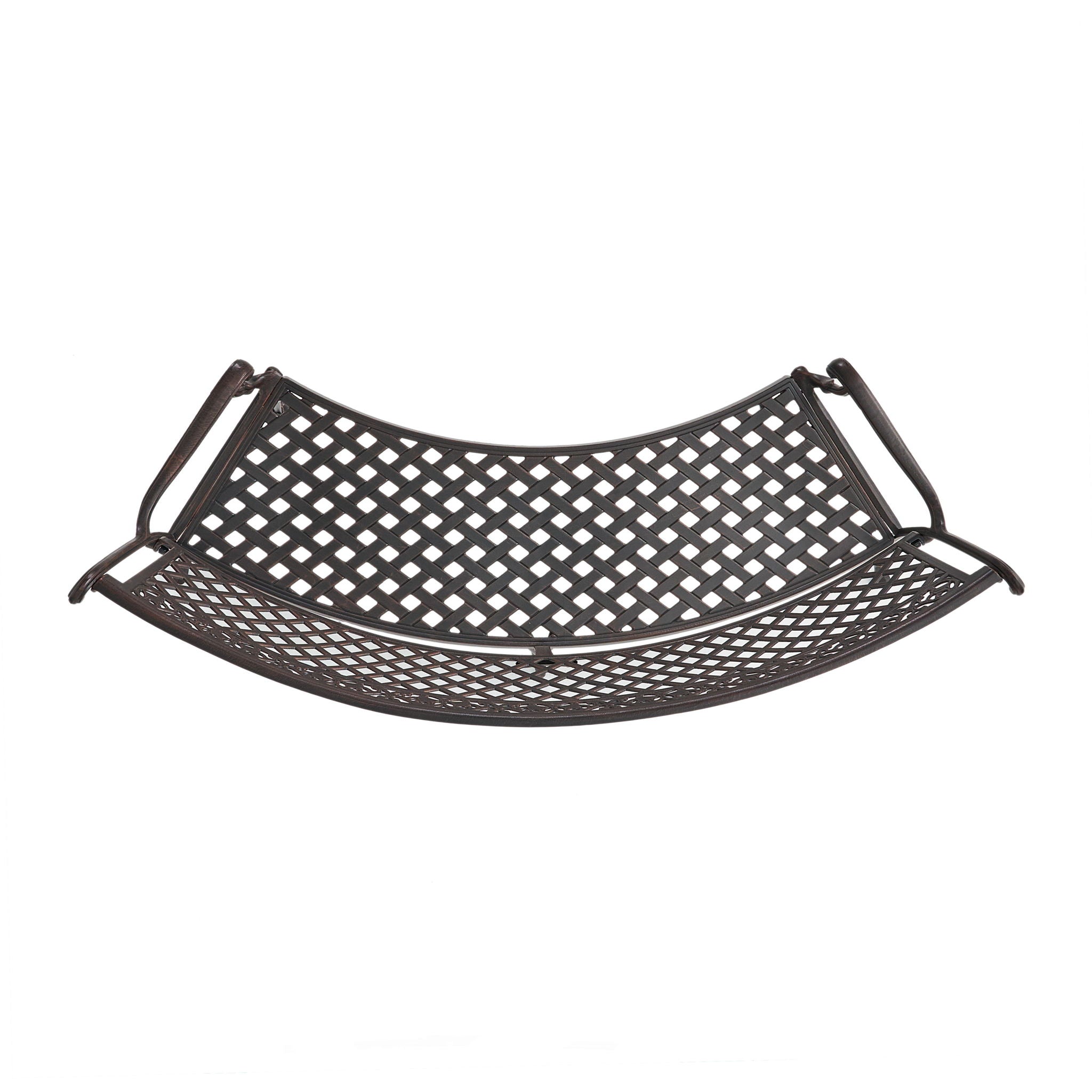 Sector - Bench With Curved Design And Diamond Cross Seat - Copper