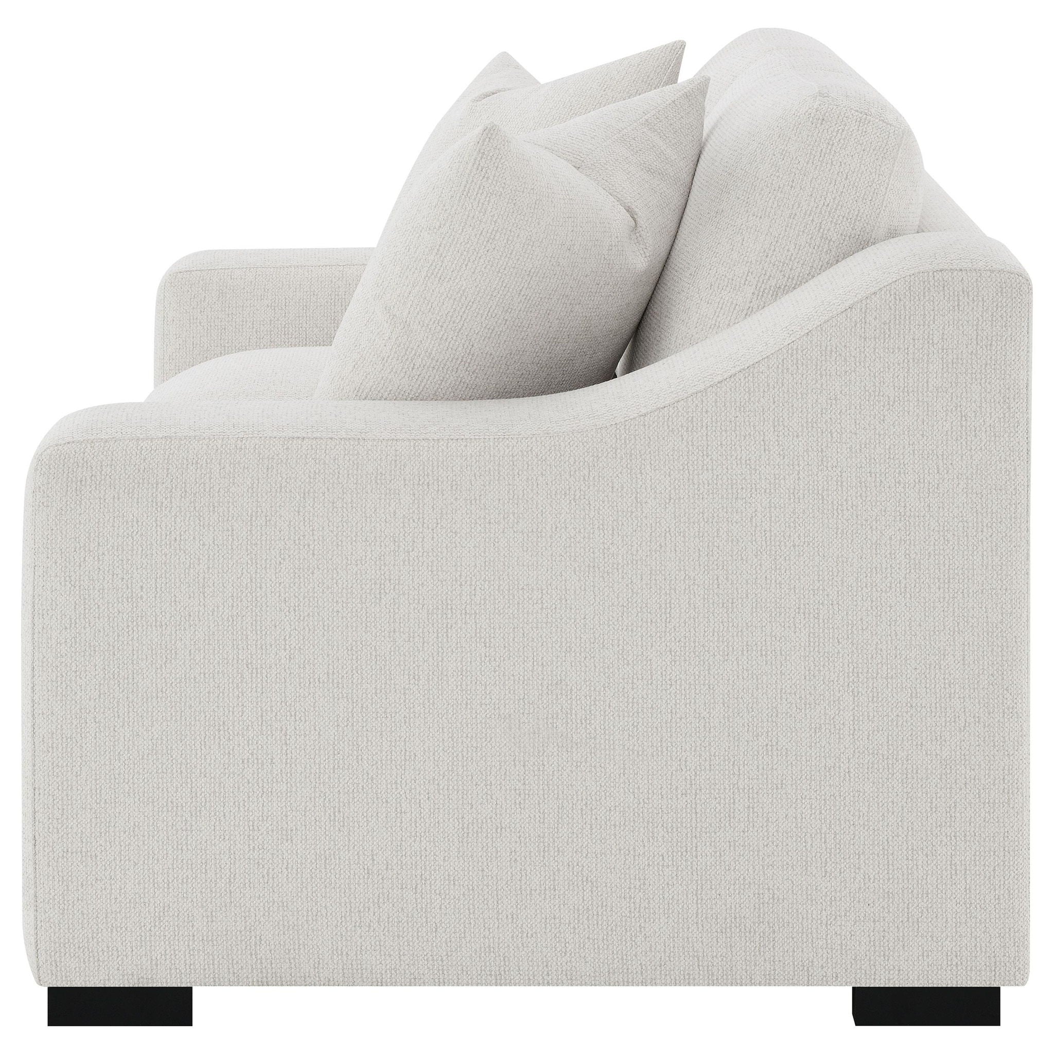 Ashlyn Fabric Upholstered Track Arm Loveseat Sand
