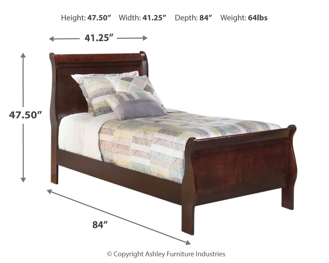 Signature Design by Ashley® Alisdair - Sleigh Bed | Meri Furniture