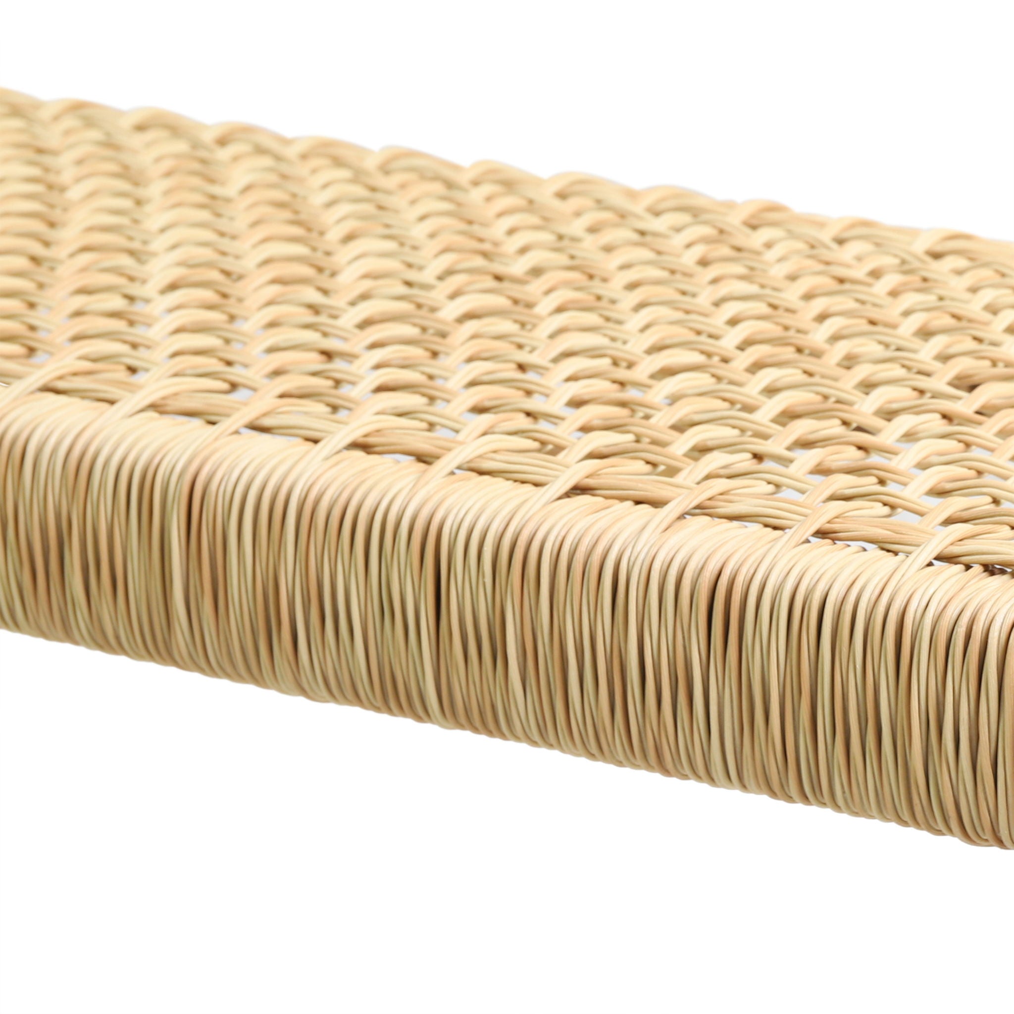 Angie - Bench Outdoor Seating Acacia Wood Faux Rattan - Teak