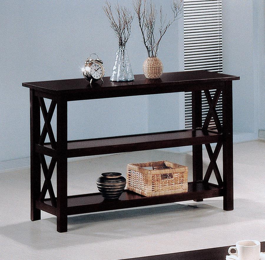 Coaster Fine Furniture Rachelle - 2-Shelf Wood Entryway Console Table - Deep Merlot | Meri Furniture