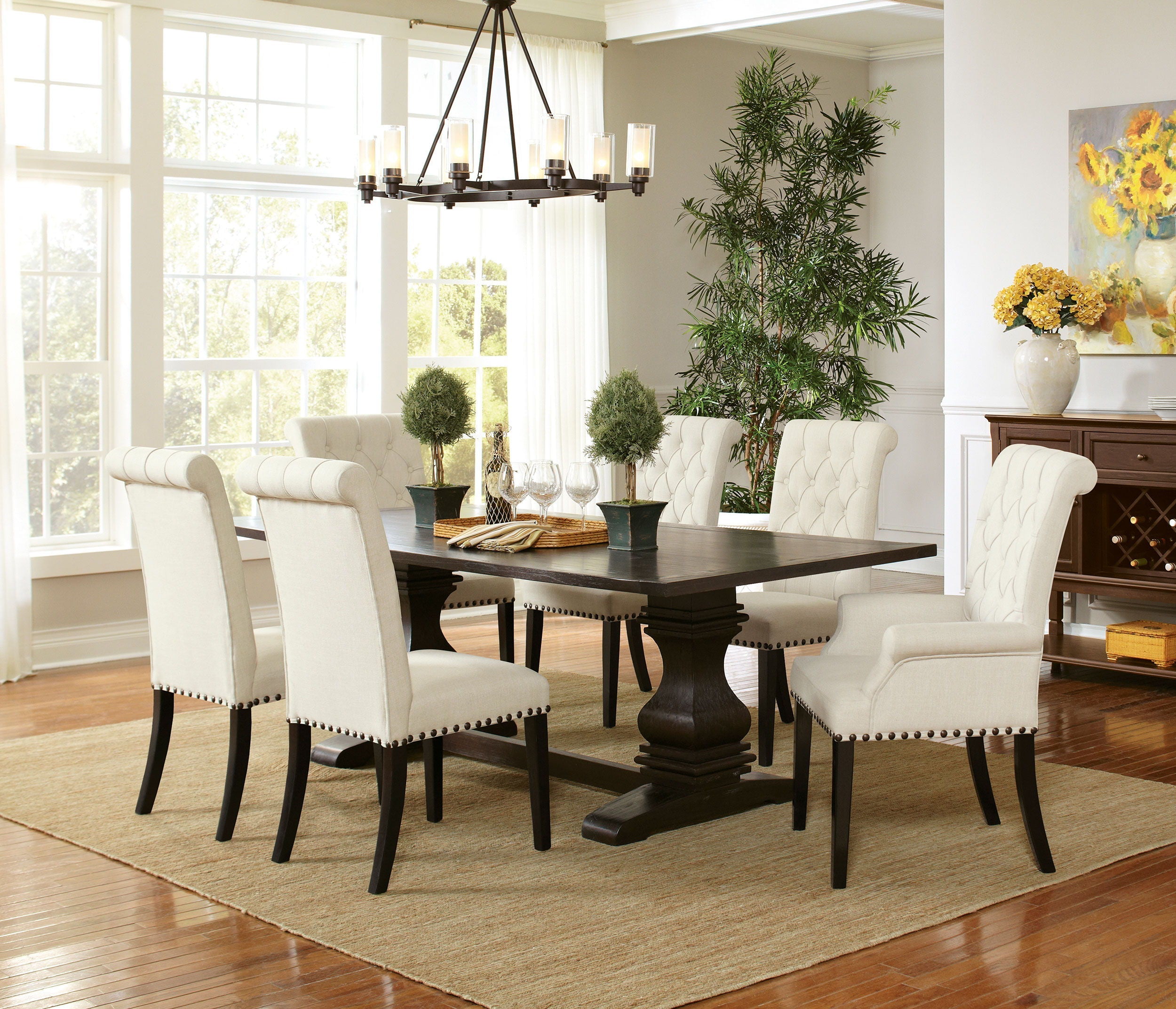 Coaster Fine Furniture Parkins - Rectangular Dining Table Set | Meri Furniture