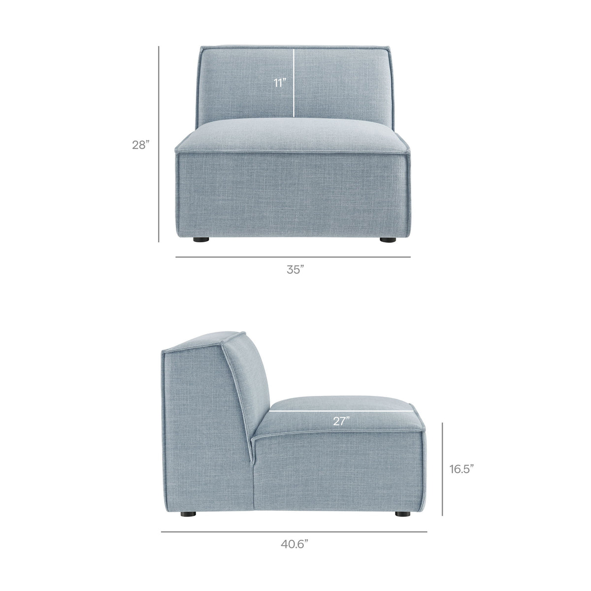 Restore 4-Piece Performance Fabric Upholstered Modular L-Shaped Sofa by Modway