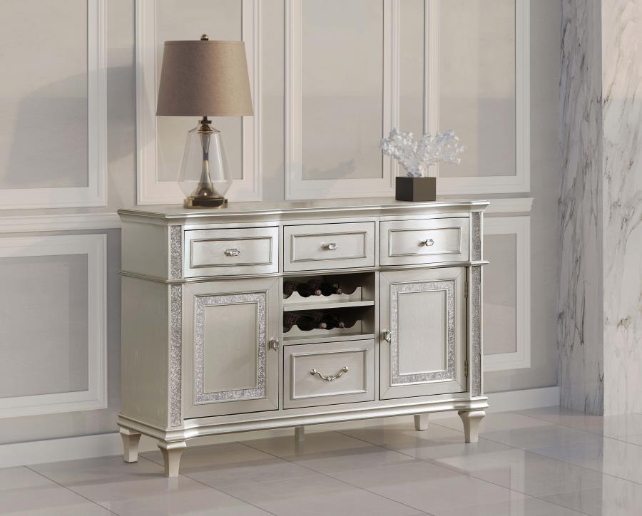 Coaster Fine Furniture Evangeline - 4-Drawer Sideboard Buffet Cabinet - Silver Oak | Meri Furniture