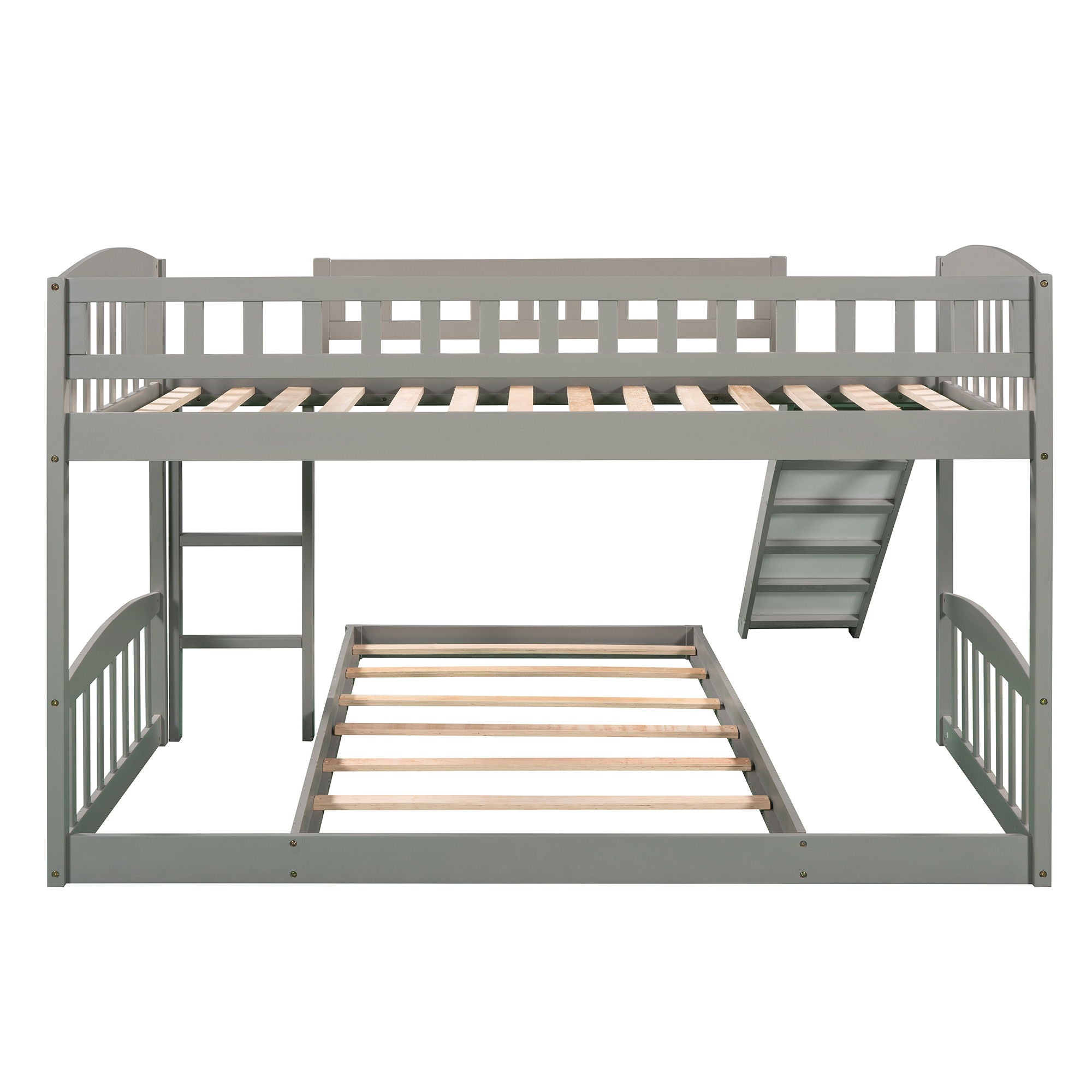 Functional Bunk Bed With Convertible Ladder And Slide