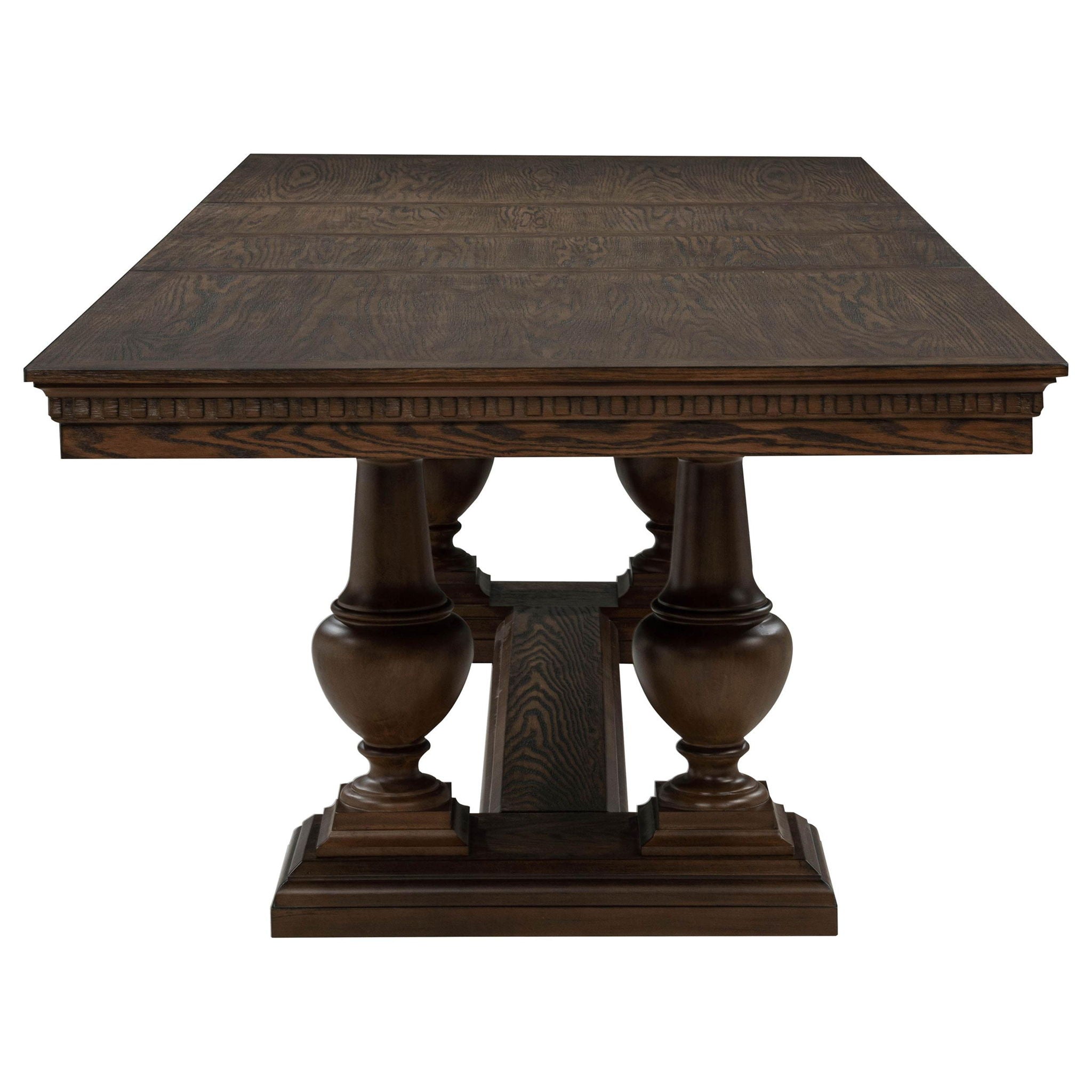Ridgewell Rectangular Trestle Dining Table Dark Oak