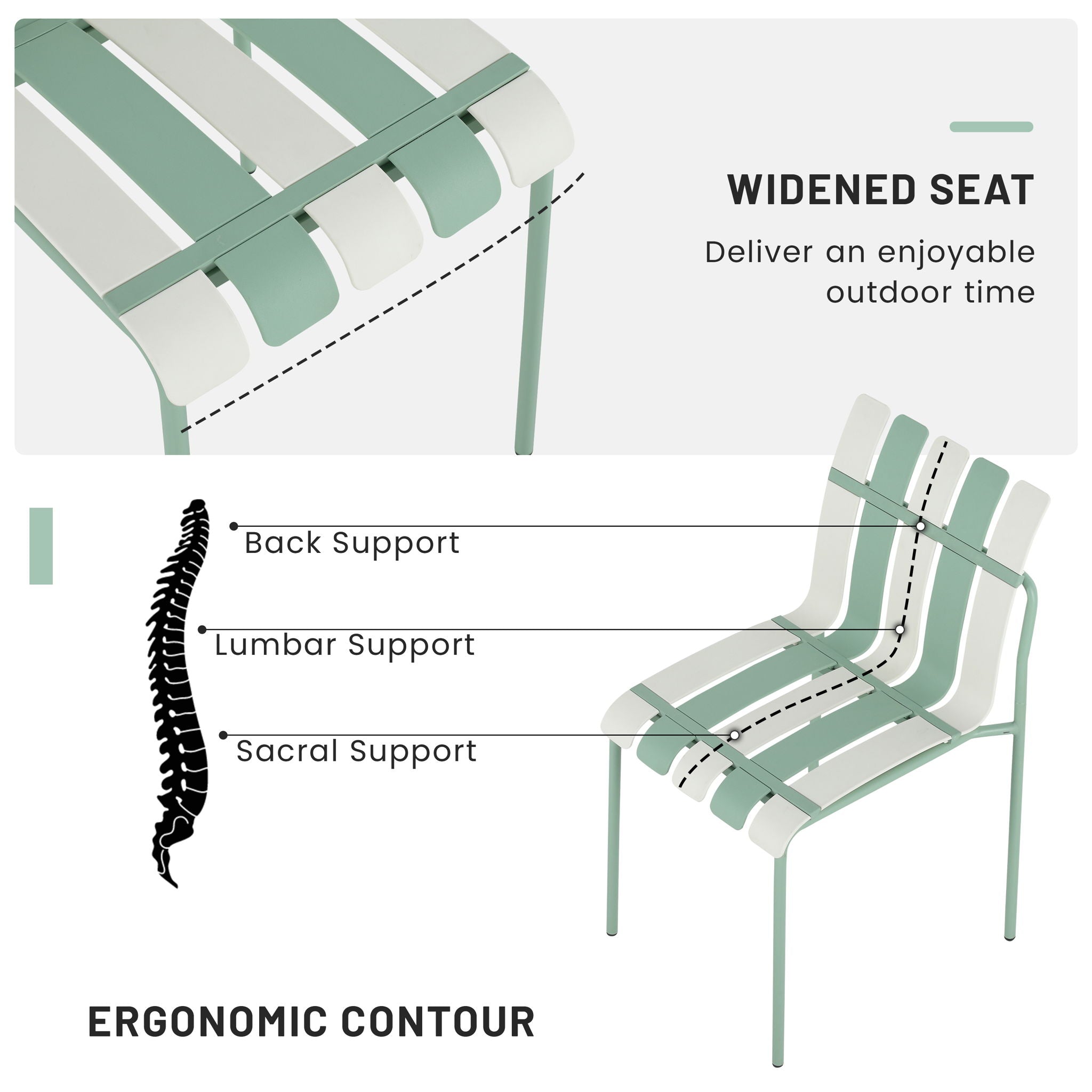 4 Piece Set Of Modern Color Block Designed Single Chairs With Folding Square Table