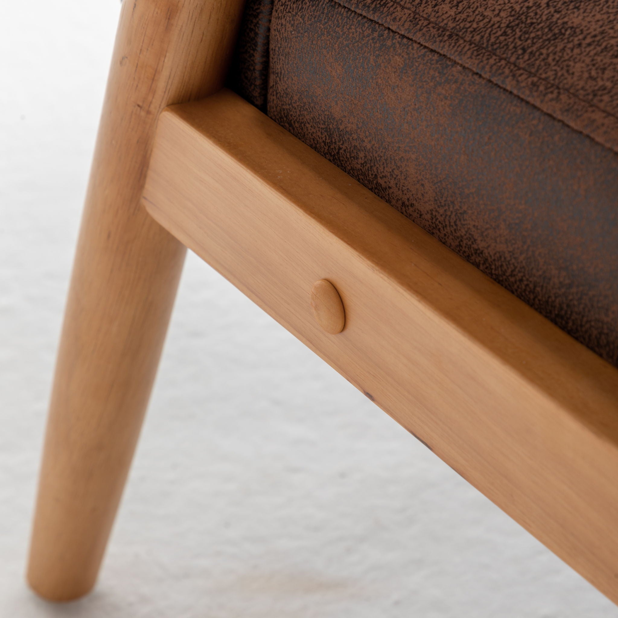 Wide Classic Mid-Century Modern Arm Chair - Brown