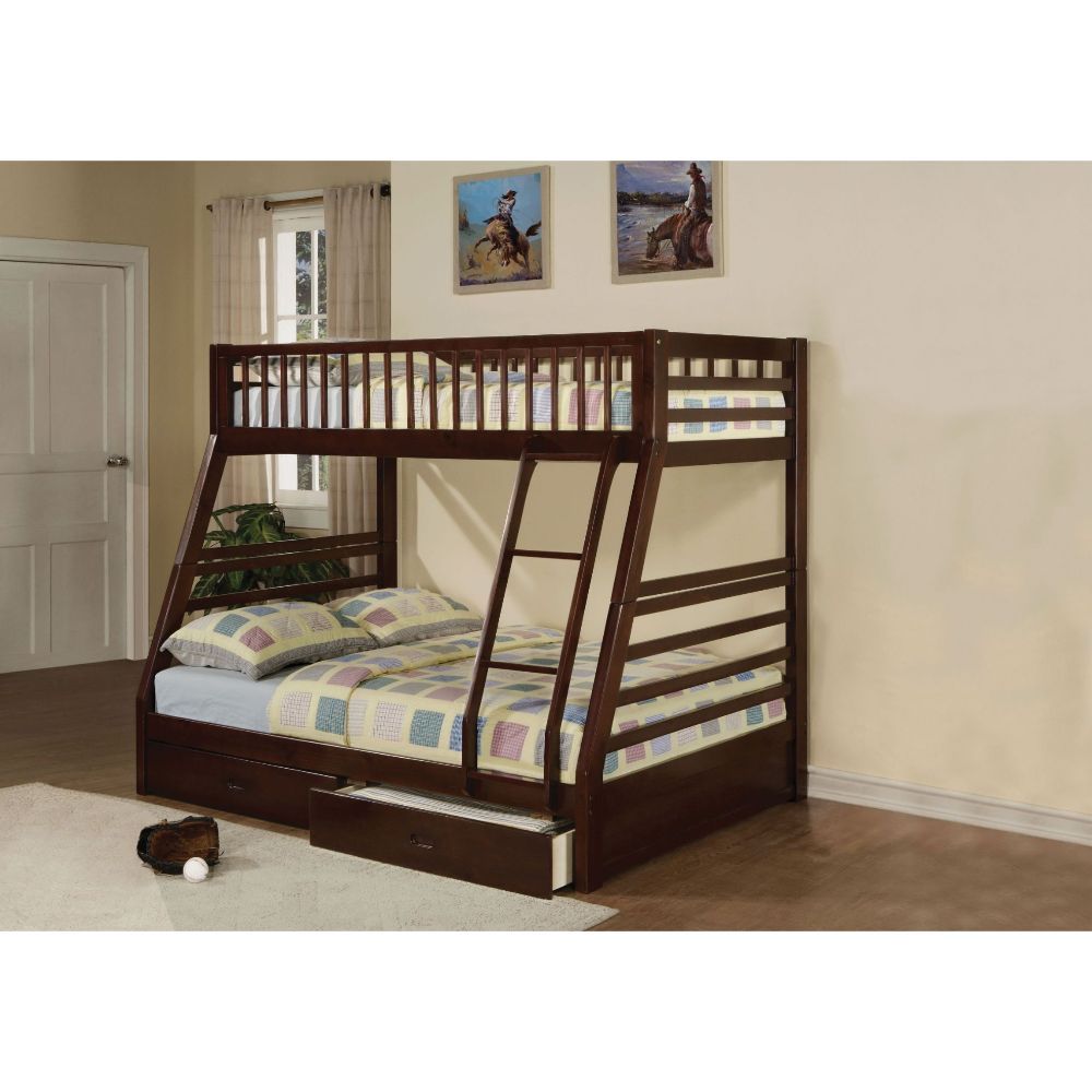 ACME Jason - Twin/Full Bunk Bed - Dark Brown | Meri Furniture