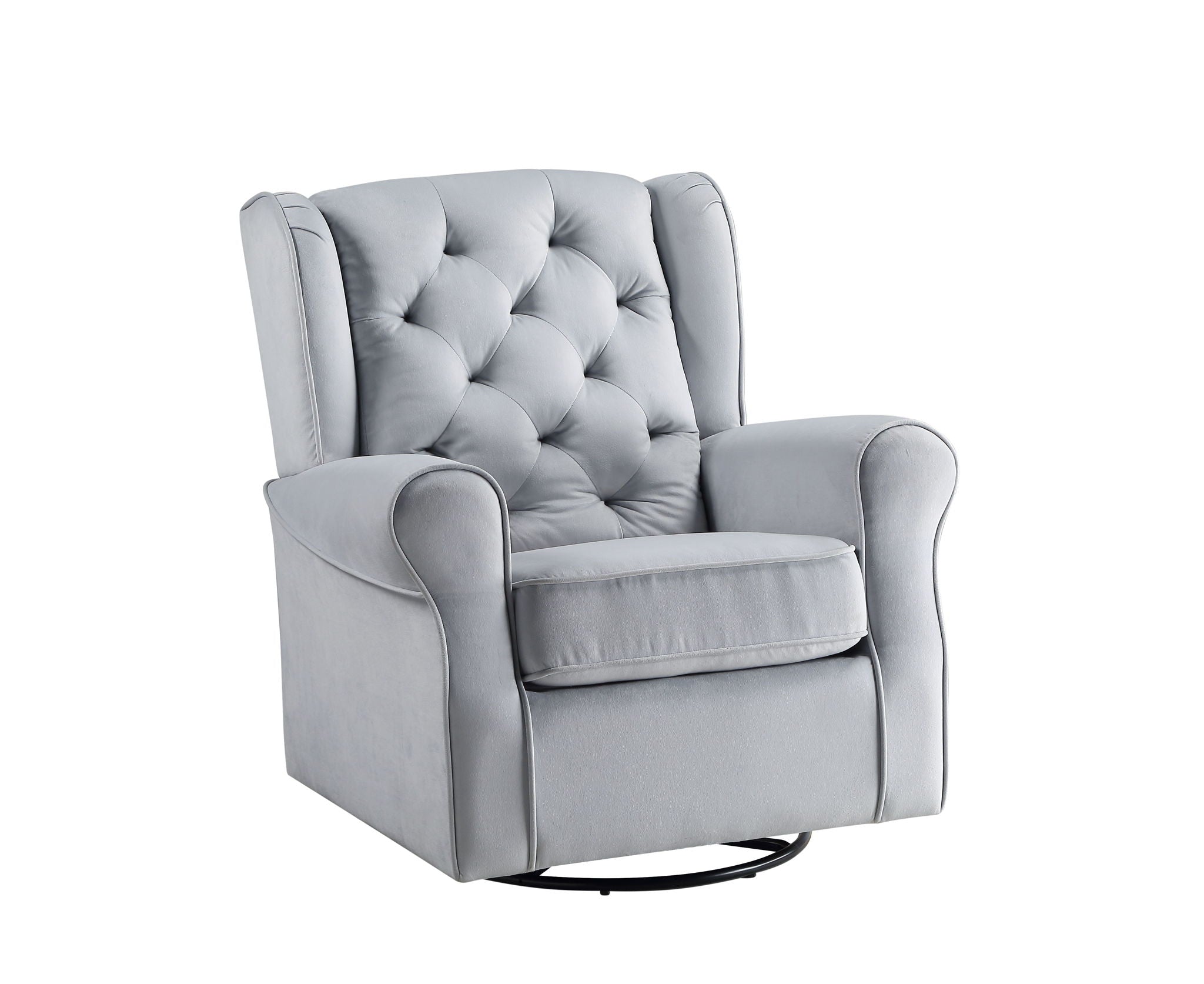 Glider Chair With Swivel - Gray