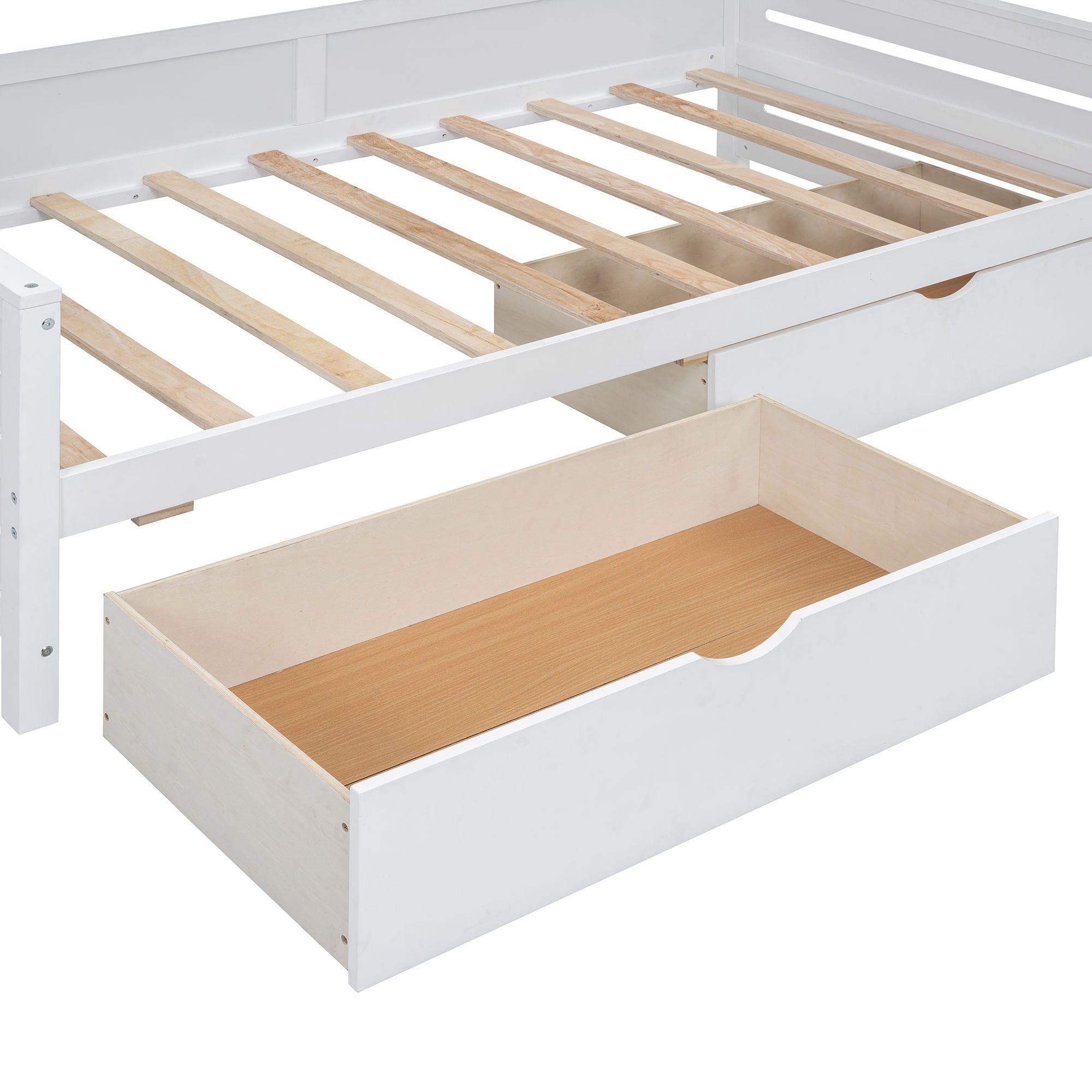 Daybed With All-In-One Cabinet And Shelf