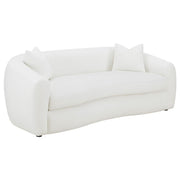 Coaster Fine Furniture Isabella - Faux Sheepskin Upholstered Sofa Natural - Ivory | Meri Furniture
