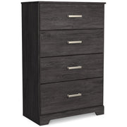 Ashley Furniture Belachime - Charcoal - Four Drawer Chest | Meri Furniture