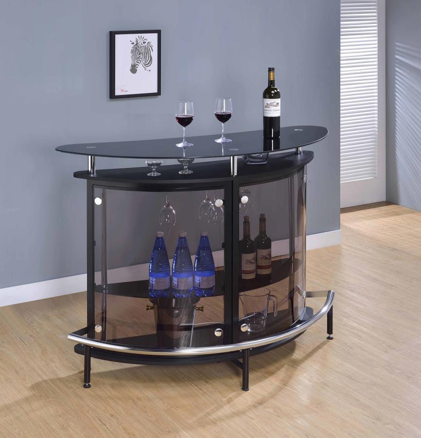 Coaster Fine Furniture Amarillo - Freestanding Glass Top Home Bar Wine Cabinet | Meri Furniture