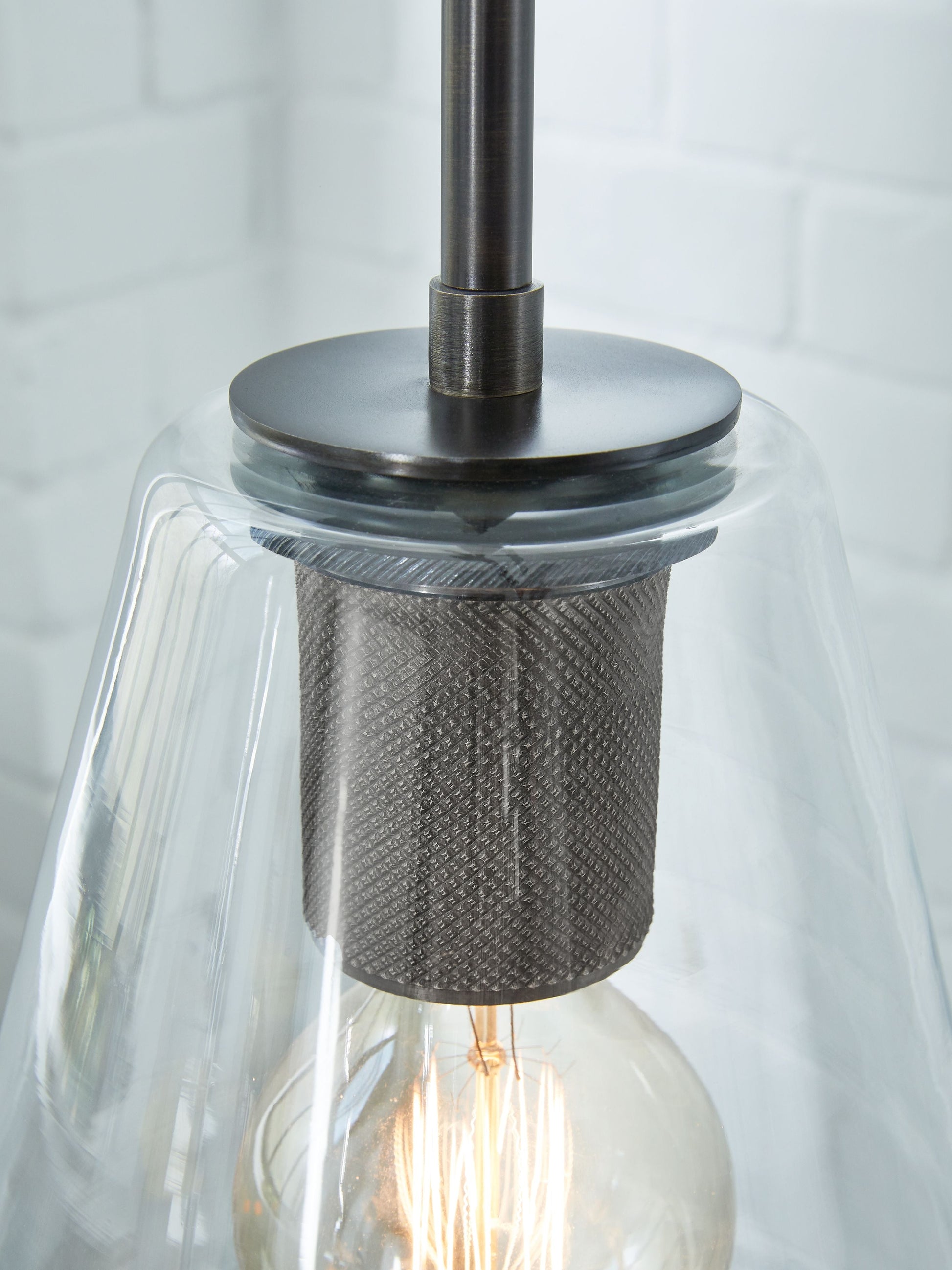 Signature Design by Ashley® Collbrook - Glass Pendant Light | Meri Furniture