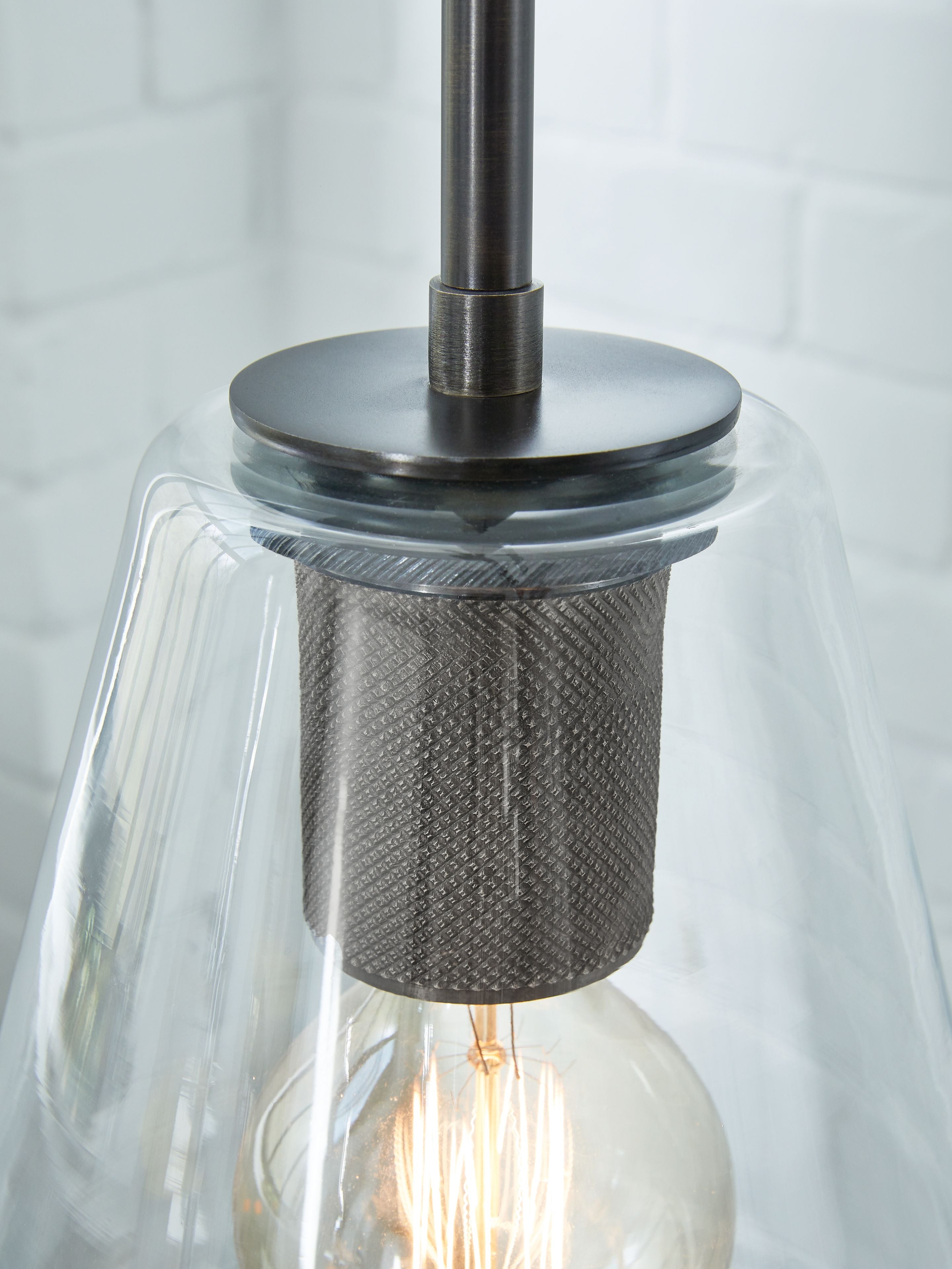 Signature Design by Ashley® Collbrook - Glass Pendant Light | Meri Furniture