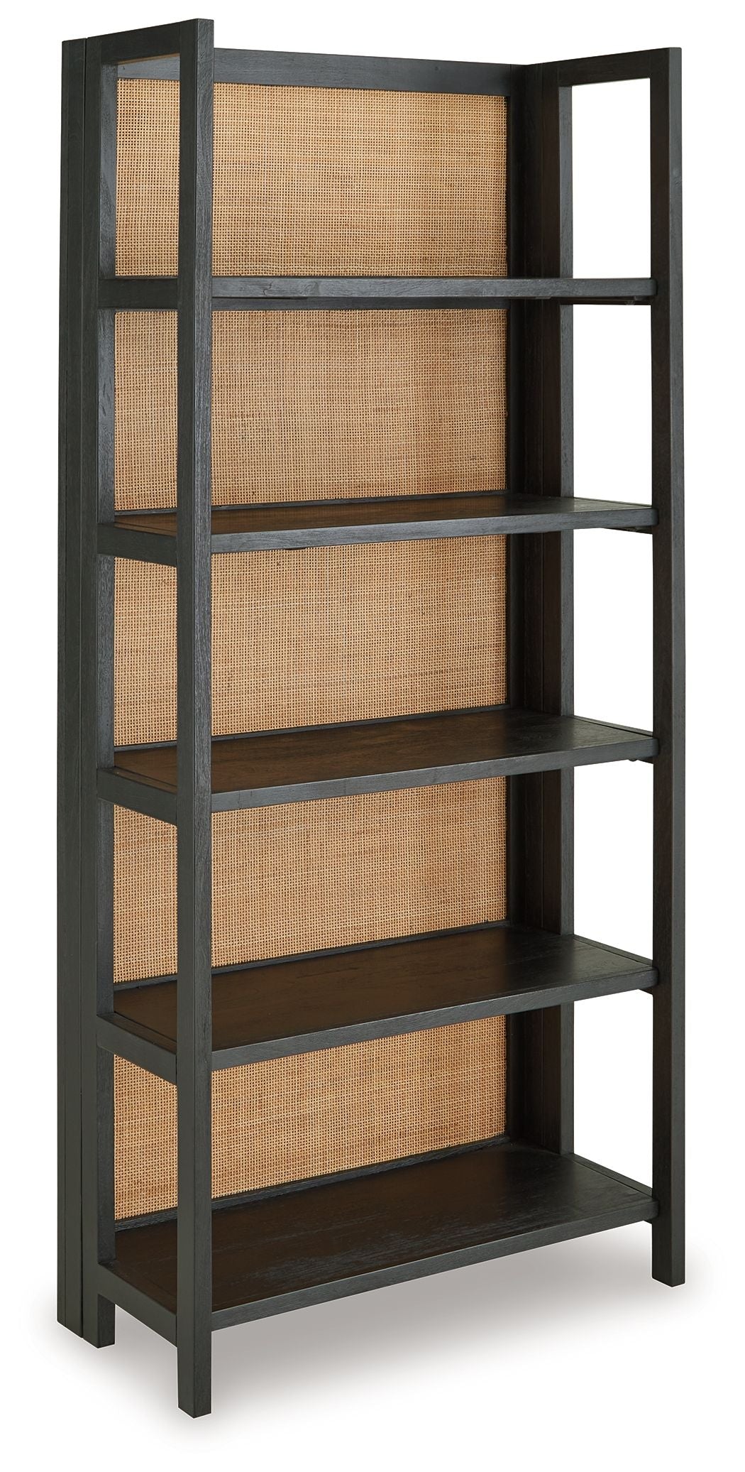 Signature Design by Ashley® Abyard - Black / Natural - Bookcase | Meri Furniture