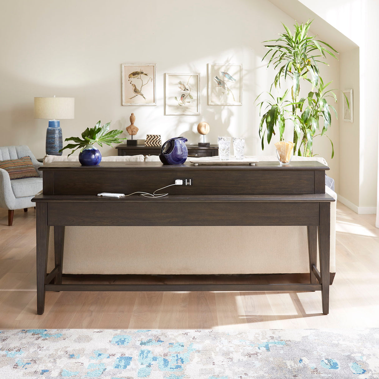 Liberty Furniture Mill Creek - Console Bar Table - Dark Brown | Meri Furniture