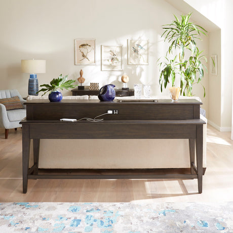 Liberty Furniture Mill Creek - Console Bar Table - Dark Brown | Meri Furniture