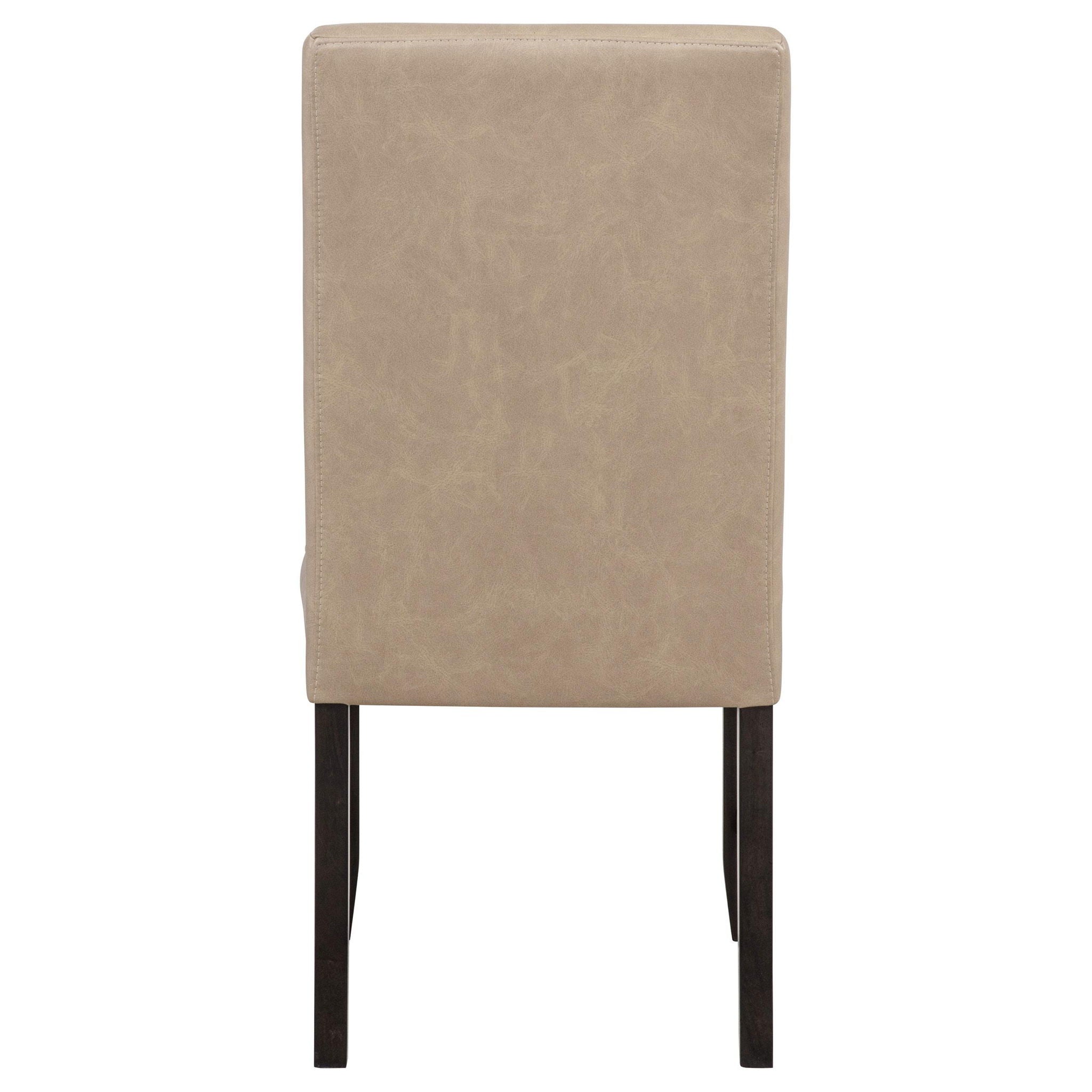 Averill Faux Leather Upholstered Dining Side Chair Tan (Set of 2)