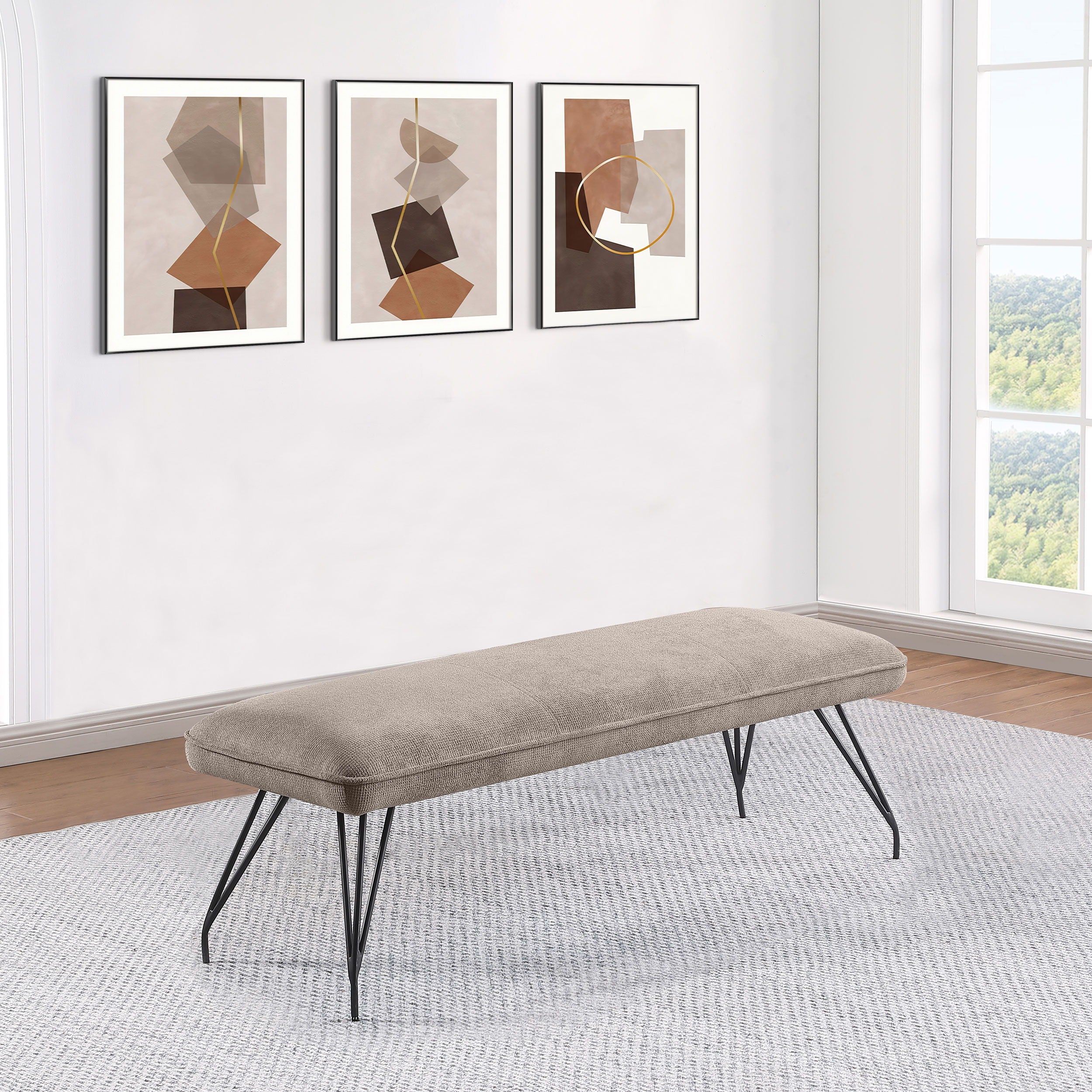 Coaster Fine Furniture Dodson - Fabric Upholstered Dining Bench | Meri Furniture