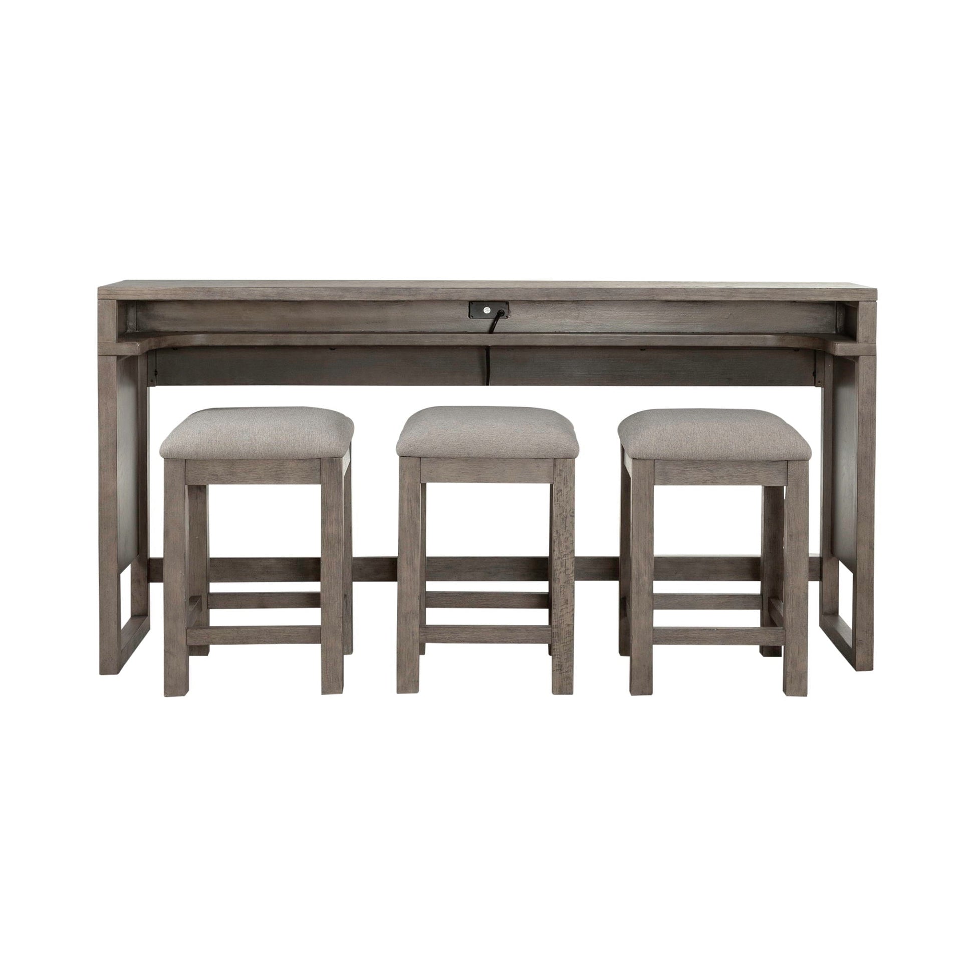 Liberty Furniture Bartlett Field - 4 Piece Living Room Set (Console Bar Table & 3 Console Stools) | Meri Furniture