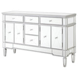 Duchess - 5-Drawer Mirrored Storage Accent Cabinet - Silver