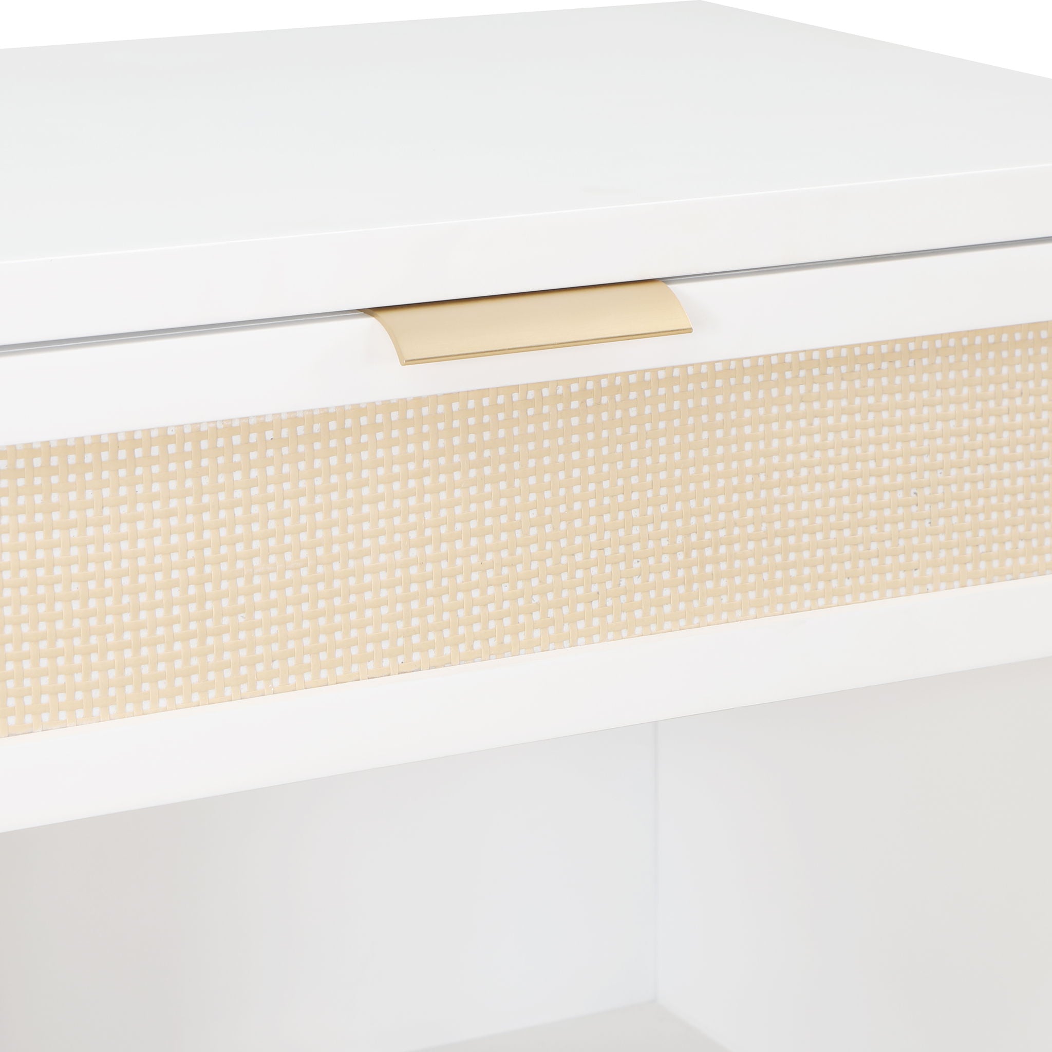 Blake - Cane 1 Drawer Nightstand With Cane Front - White