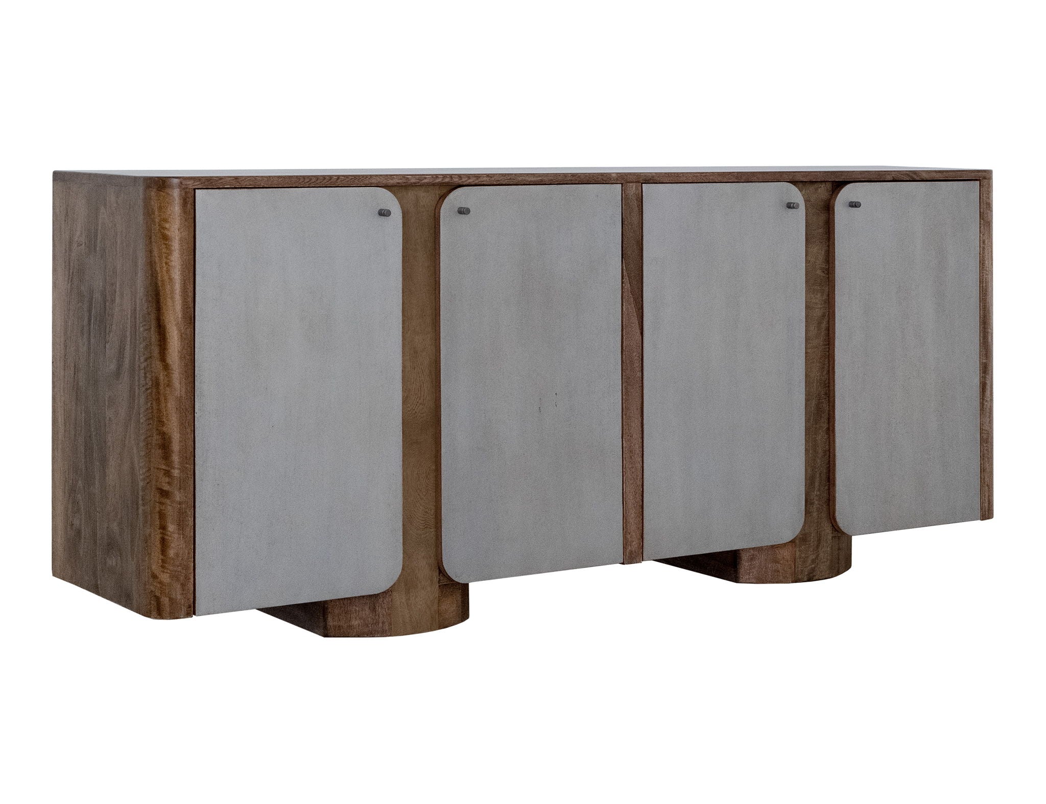 Nashville - 4 Door TV Stand/Console - Brown / Gray
