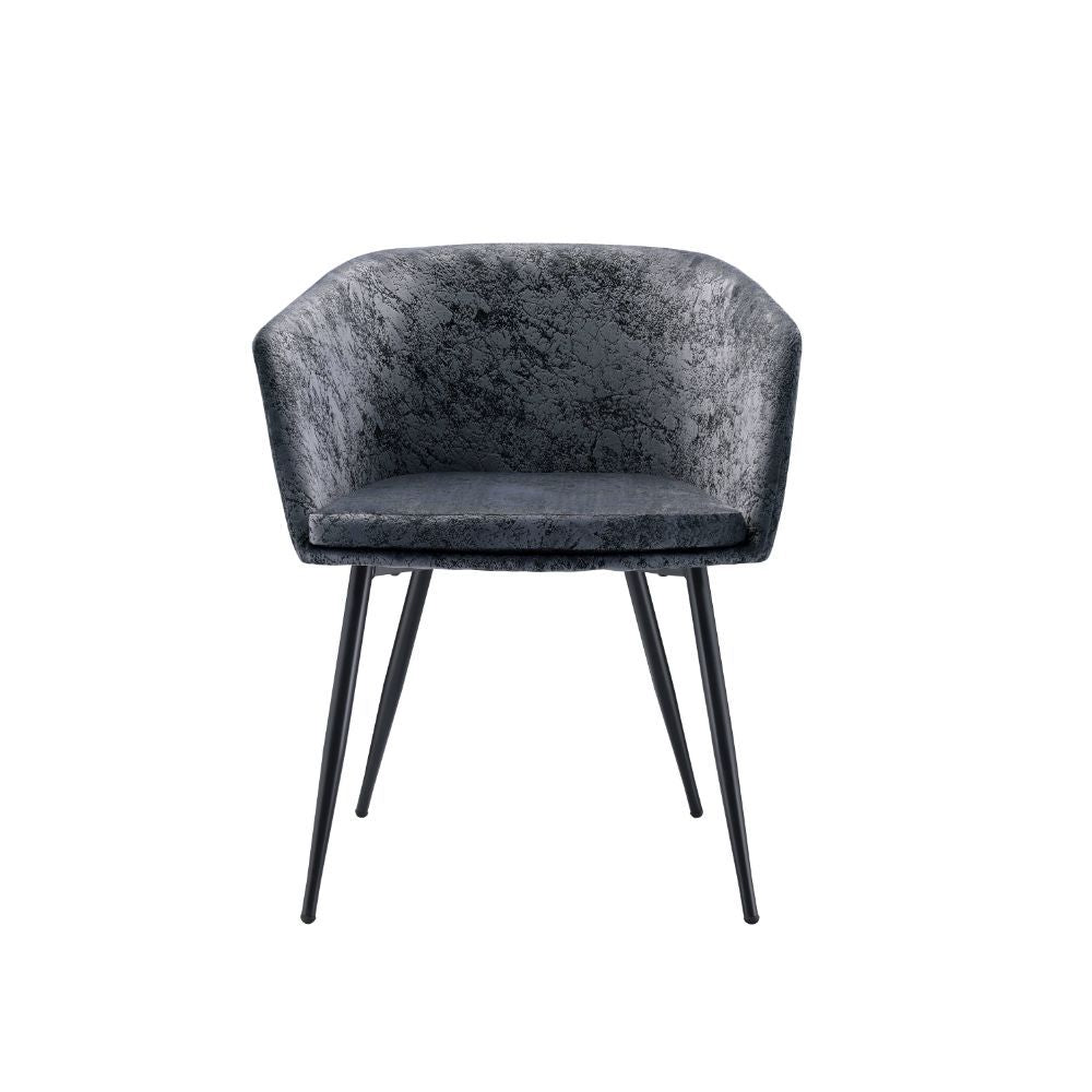 ACME Taigi - Chair & Table - Gray Velvet & Black | Meri Furniture