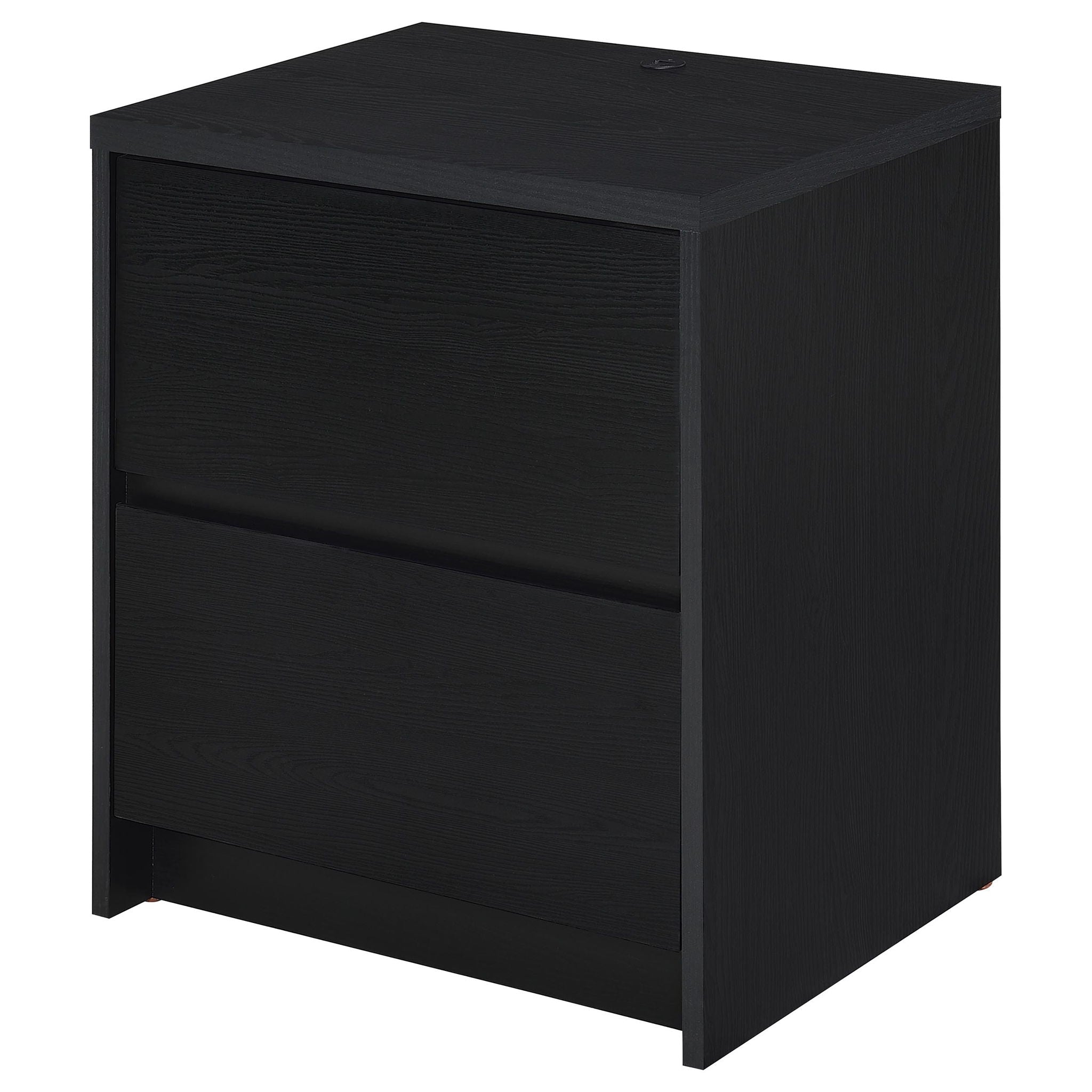 Transitional Nightstand With Dual USB Charging And Motion Sensor Light