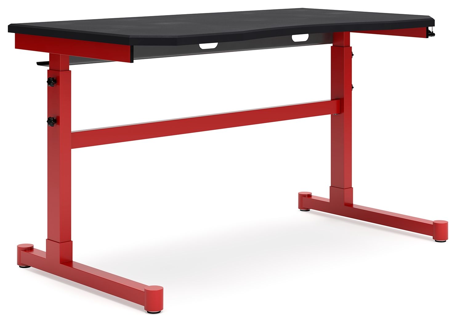 Signature Design by Ashley® Lynxtyn - Red / Black - Adjustable Height Desk | Meri Furniture