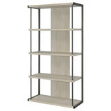 Loomis - 4-Shelf Bookshelf - Whitewashed Gray