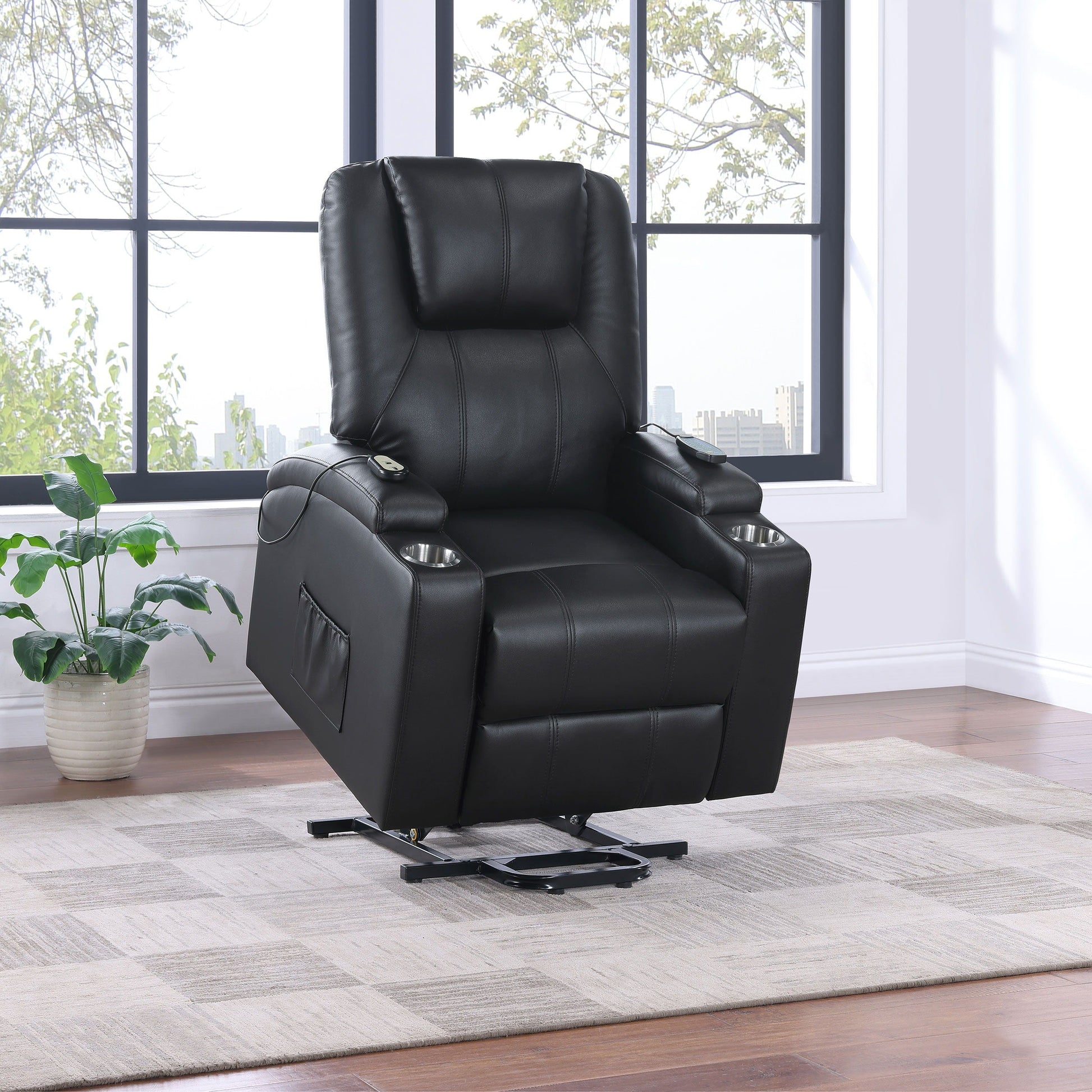 Coaster Fine Furniture Armstrong - Upholstered Power Lift Massage Recliner | Meri Furniture
