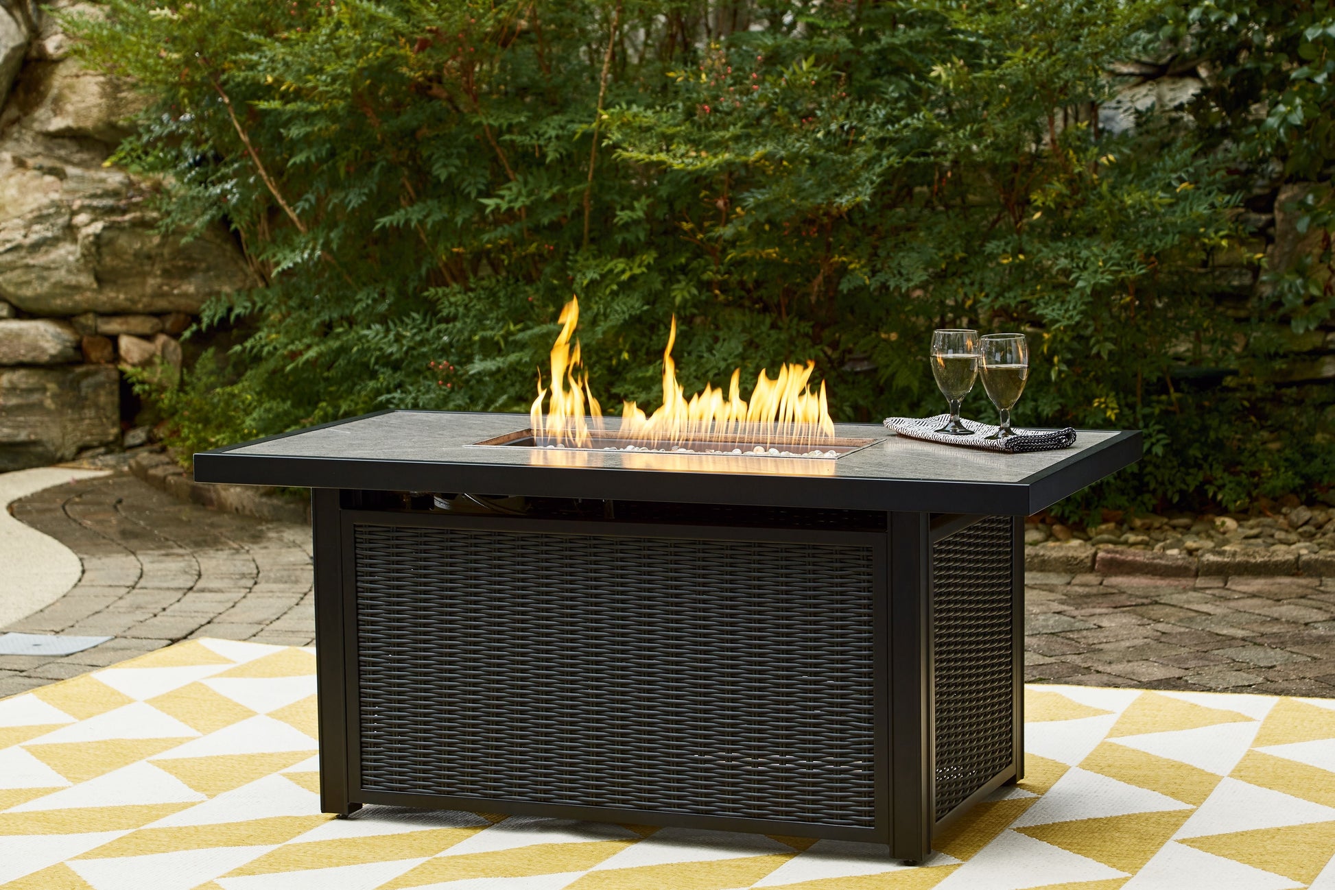 Ashley Furniture Beachcroft - Rectangular Fire Pit Table | Meri Furniture