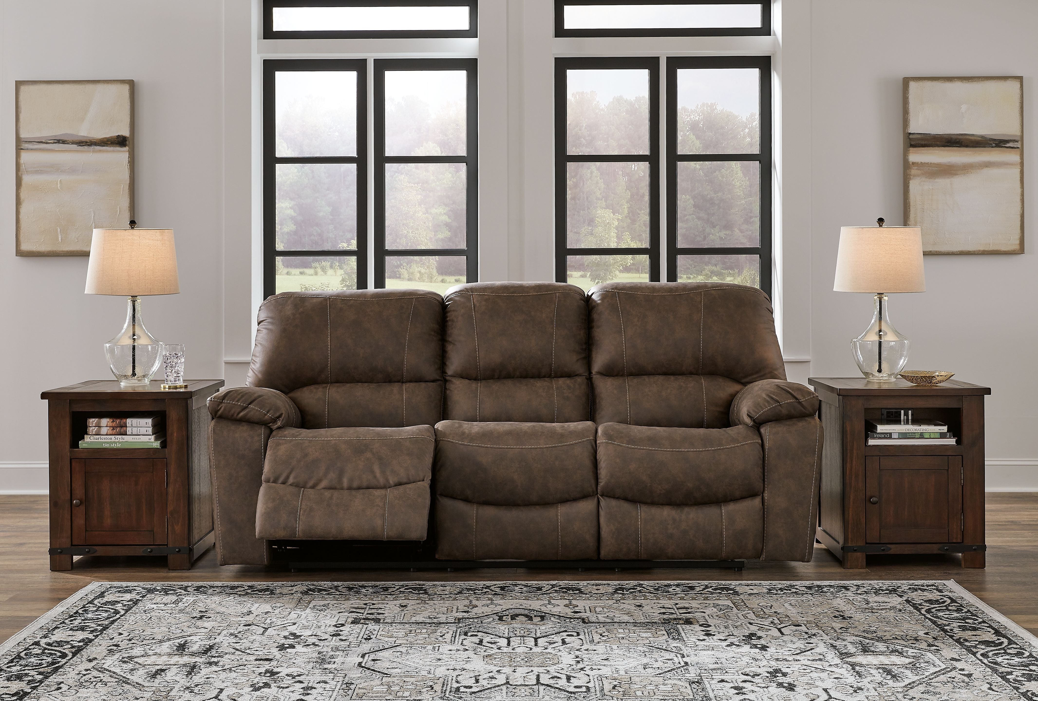 Signature Design by Ashley® Kilmartin - Chocolate - Reclining Sofa | Meri Furniture