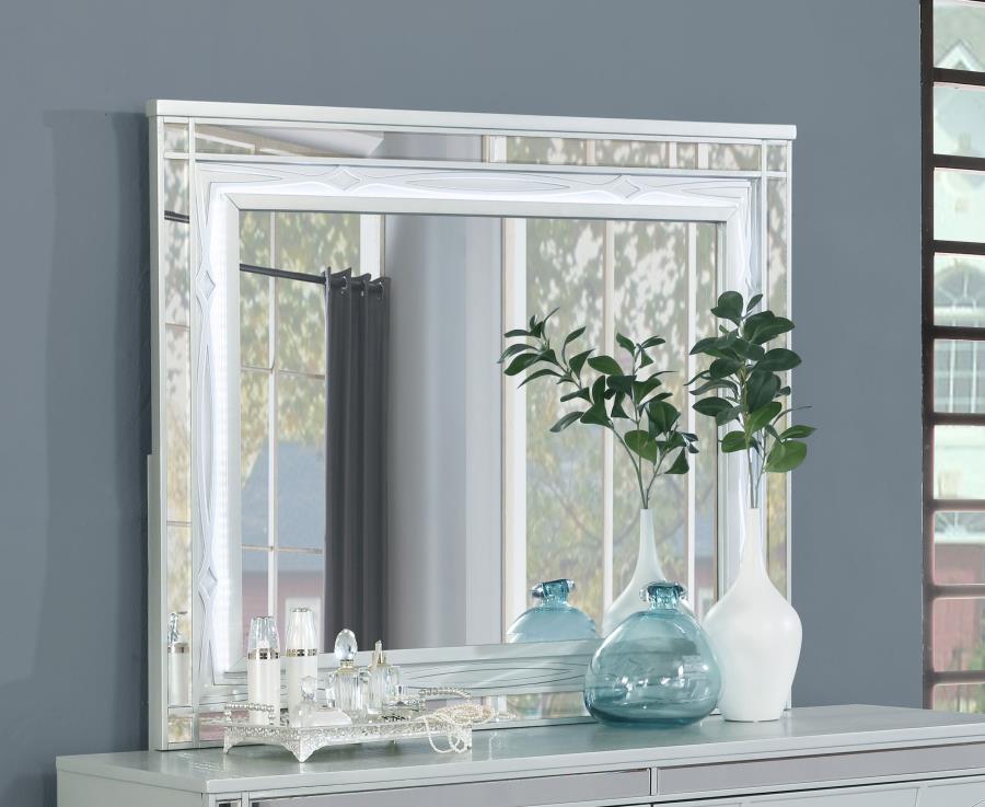 Coaster Fine Furniture Gunnison - Dresser Mirror - Silver Metallic | Meri Furniture