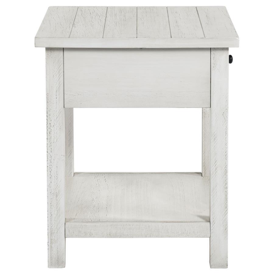 Payne - 1 Drawers Wood End Table with Shelf
