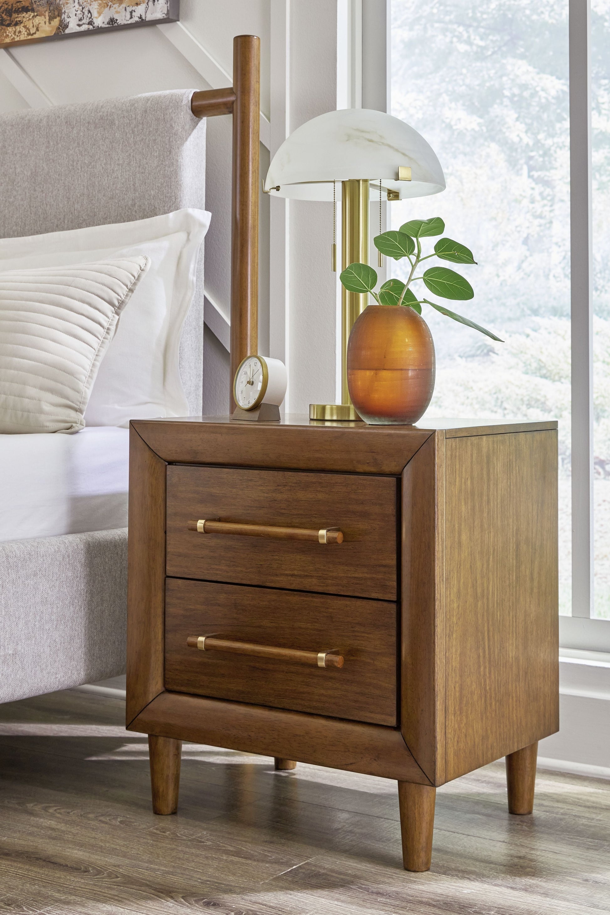 Signature Design by Ashley® Lyncott - Brown - Two Drawer Night Stand | Meri Furniture