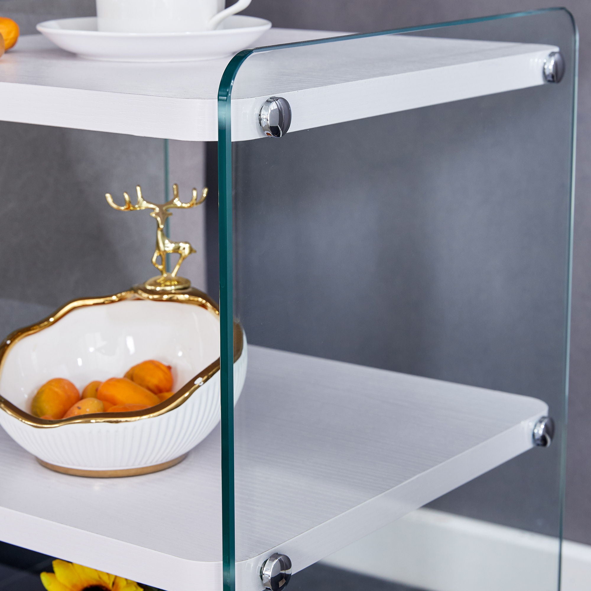 Modern 3 Layer Bedside Cabinet With Storage Function