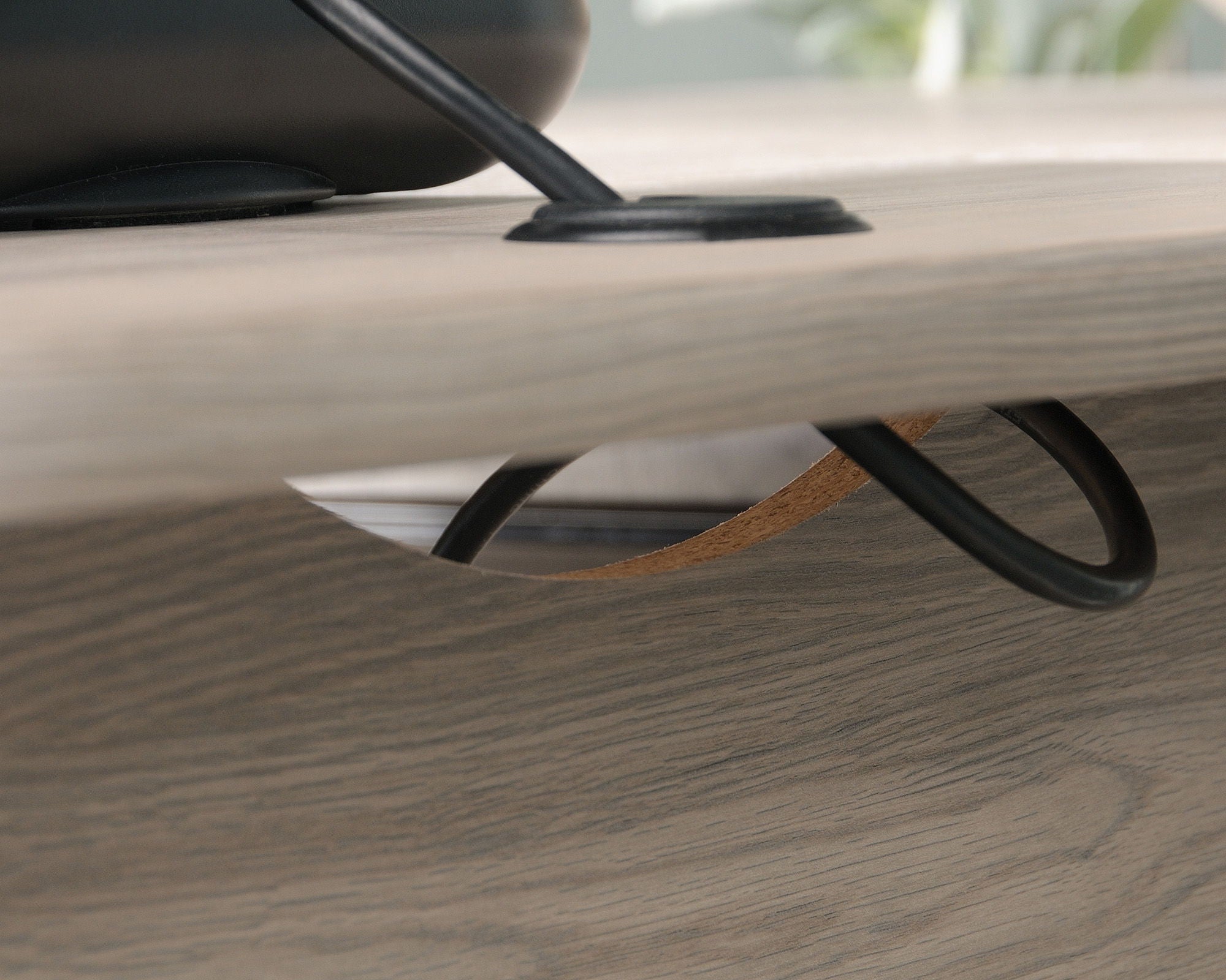 Wood Home Office Desk in Laurel Oak