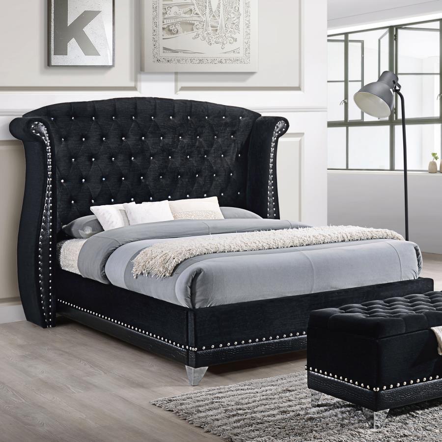 Coaster Fine Furniture Barzini - Upholstered Wingback Bed | Meri Furniture