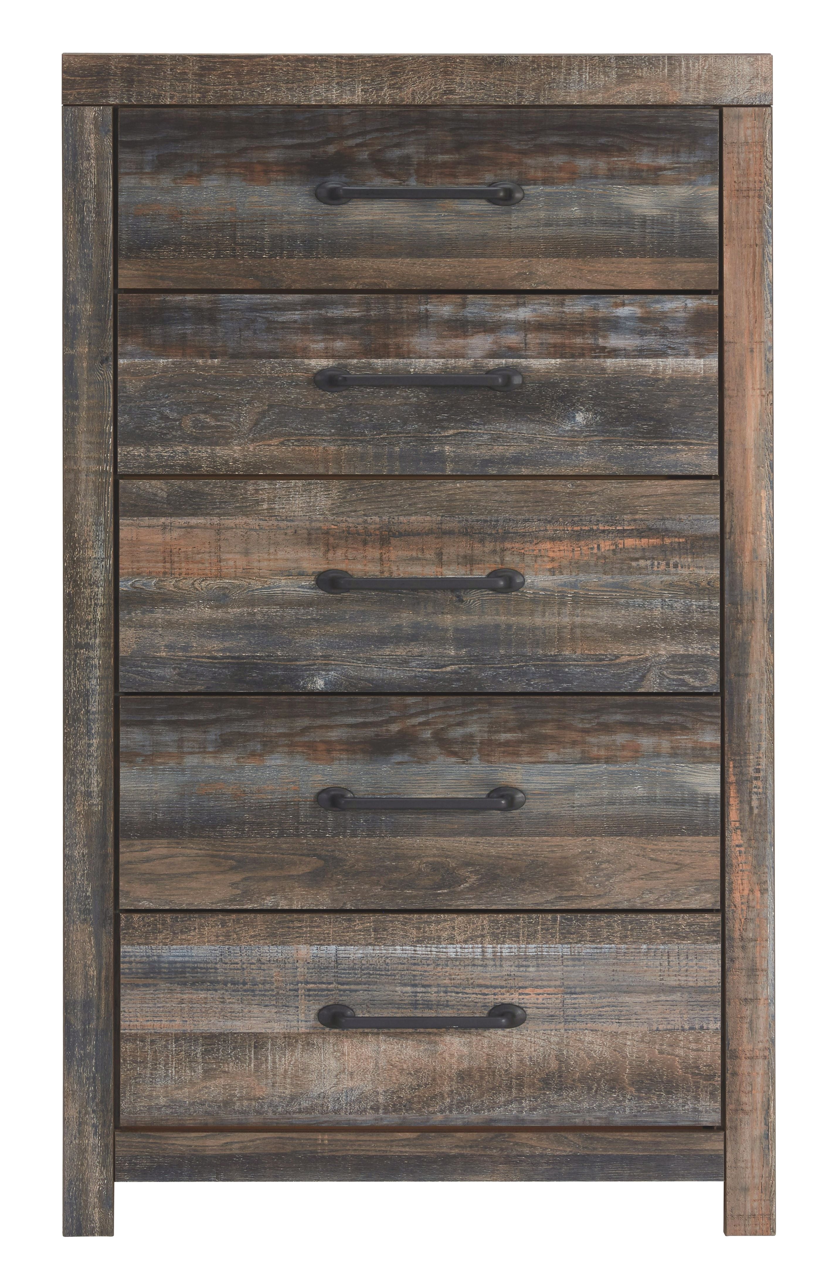 Ashley Furniture Drystan - Brown / Beige - Five Drawer Chest | Meri Furniture