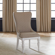 Liberty Furniture Magnolia Manor - Upholstered Wing Back Side Chair (RTA) - White | Meri Furniture