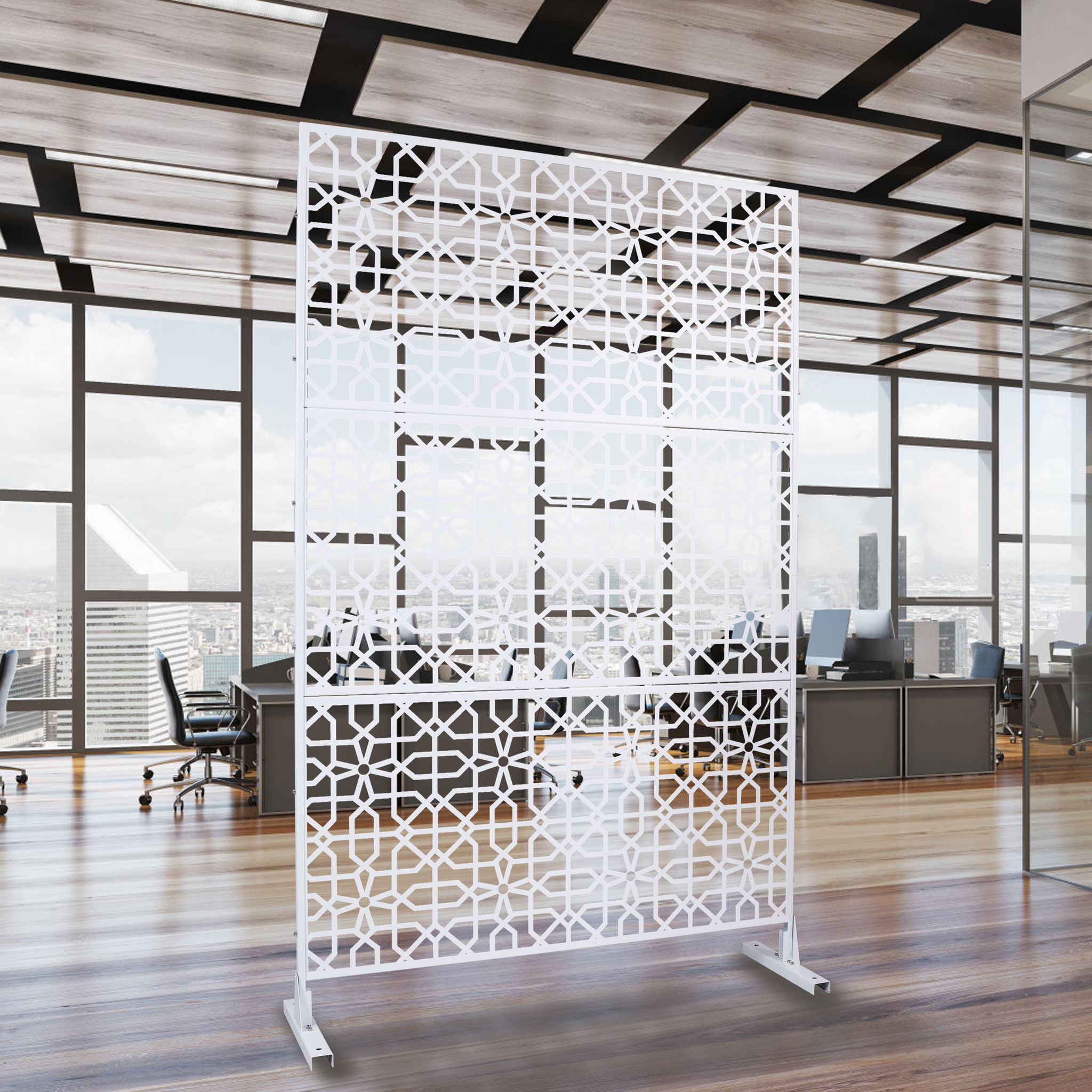 Outdoor & Indoor Metal Freestanding Decorative Privacy Screen