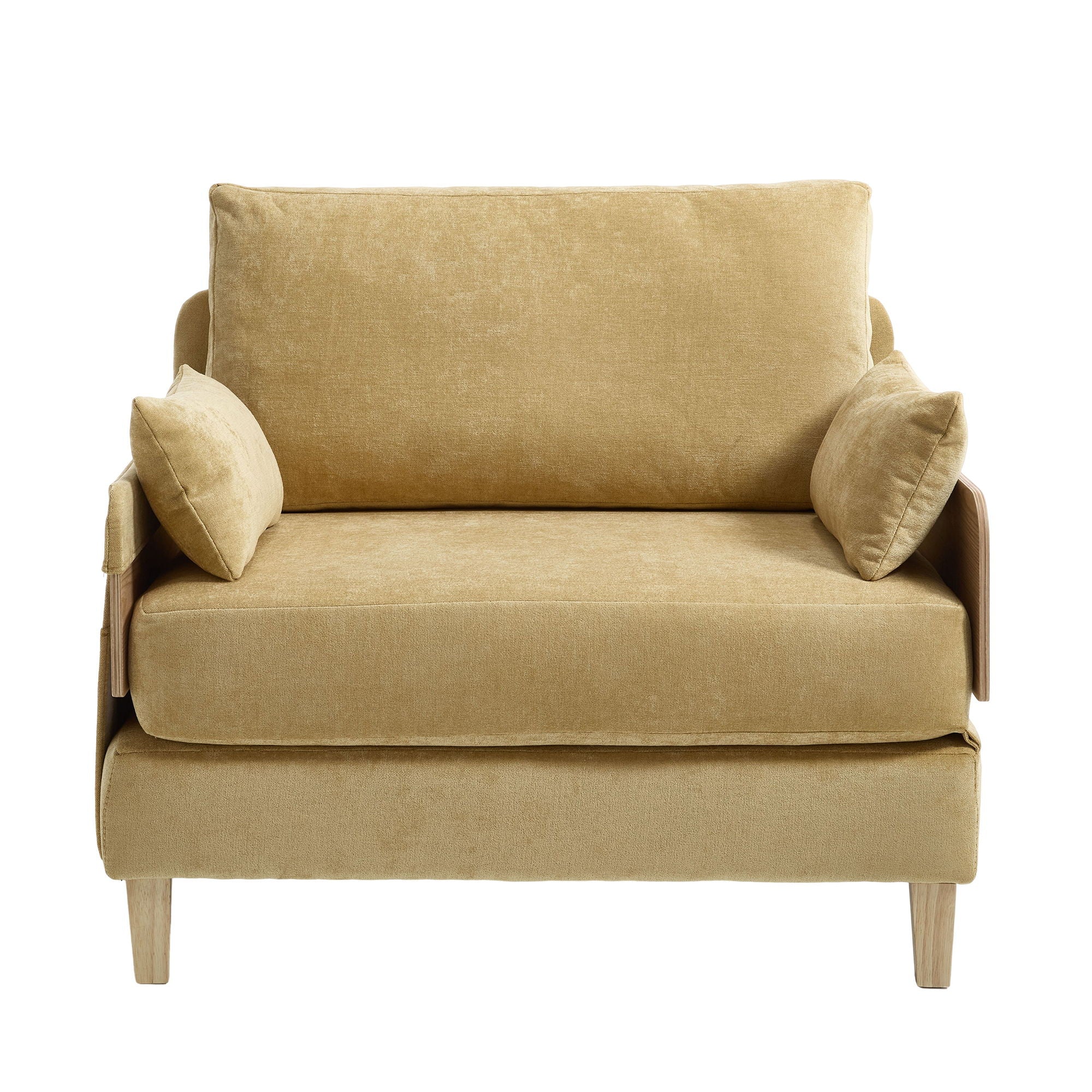 Mid Century Modern Foldable Sofa Bed, 3 In 1 Convertible Sleeper With 3 Pillows