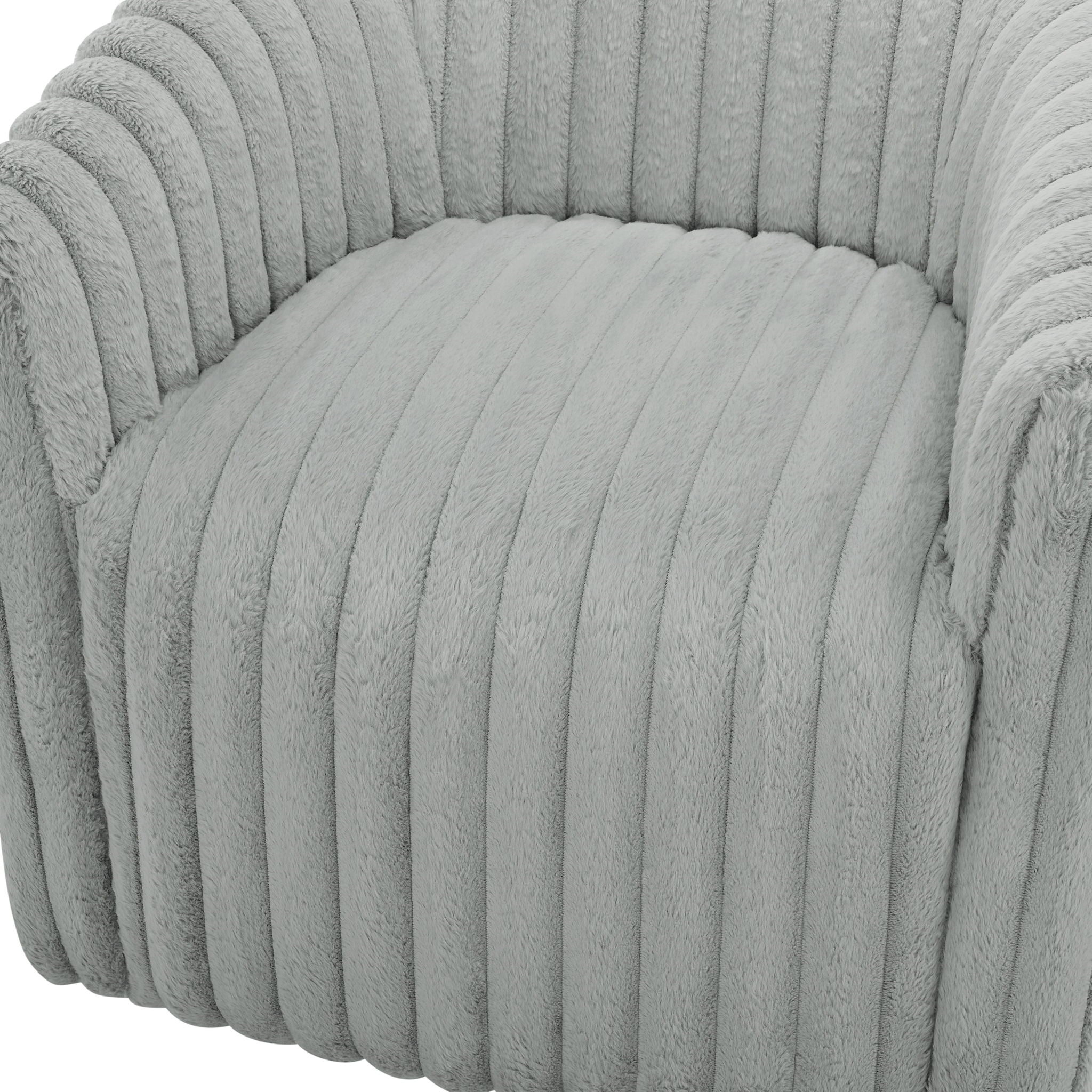 Alexa Barrel Swivel Chair - Gray