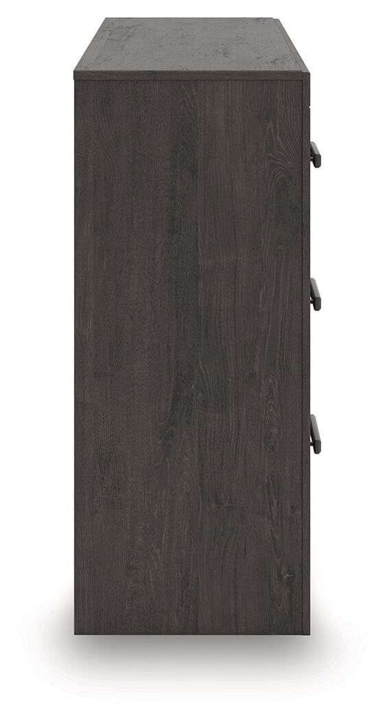 Prendonea - Six Drawer Dresser - Charcoal