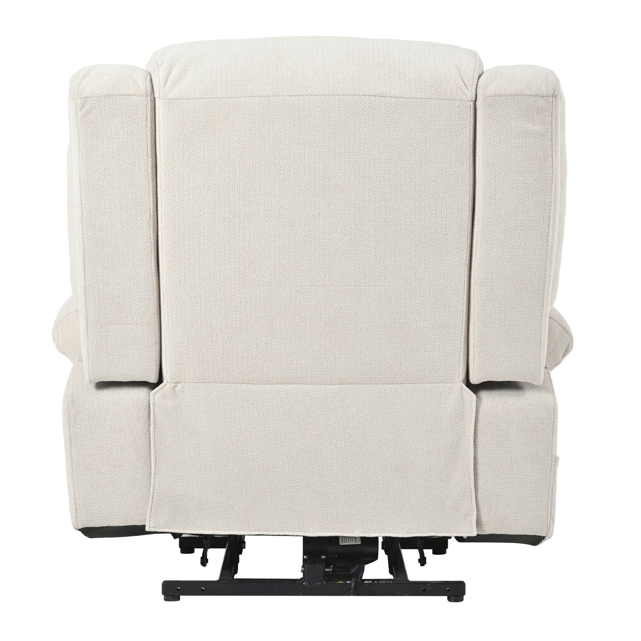 Power Lift Recliner Chair With Extended Footrest, Remote Control, Cup Holders, And Side Pockets